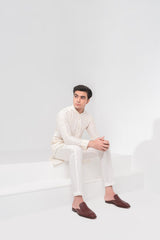 Off white embroidered Kurta And Trouser