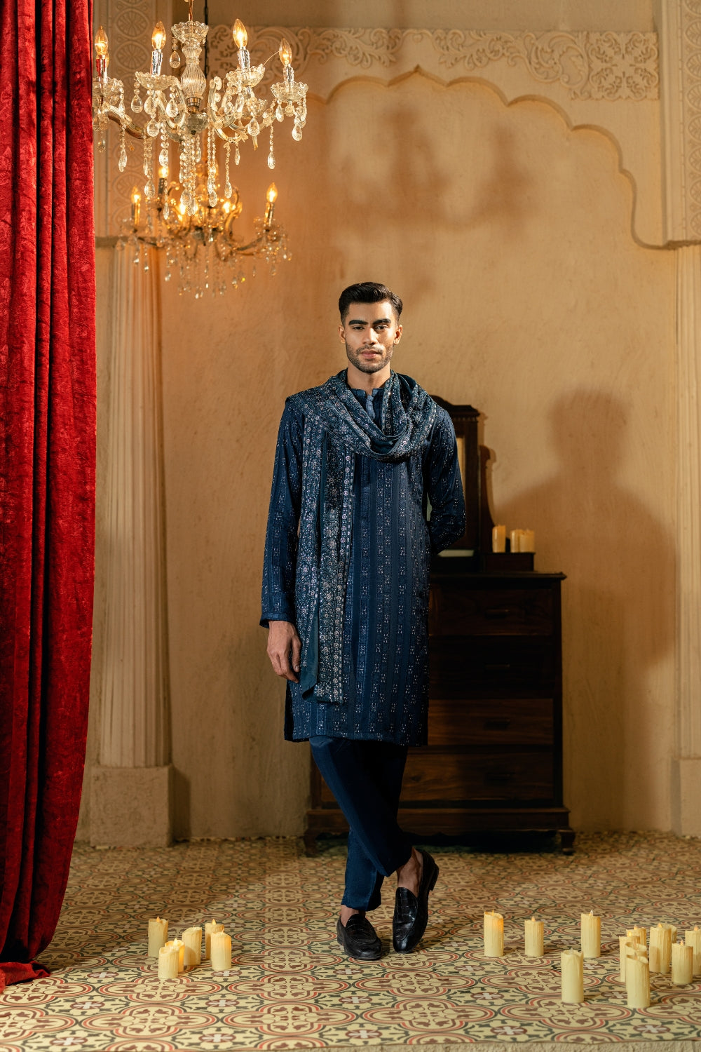 Navy Blue Kurta Trouser