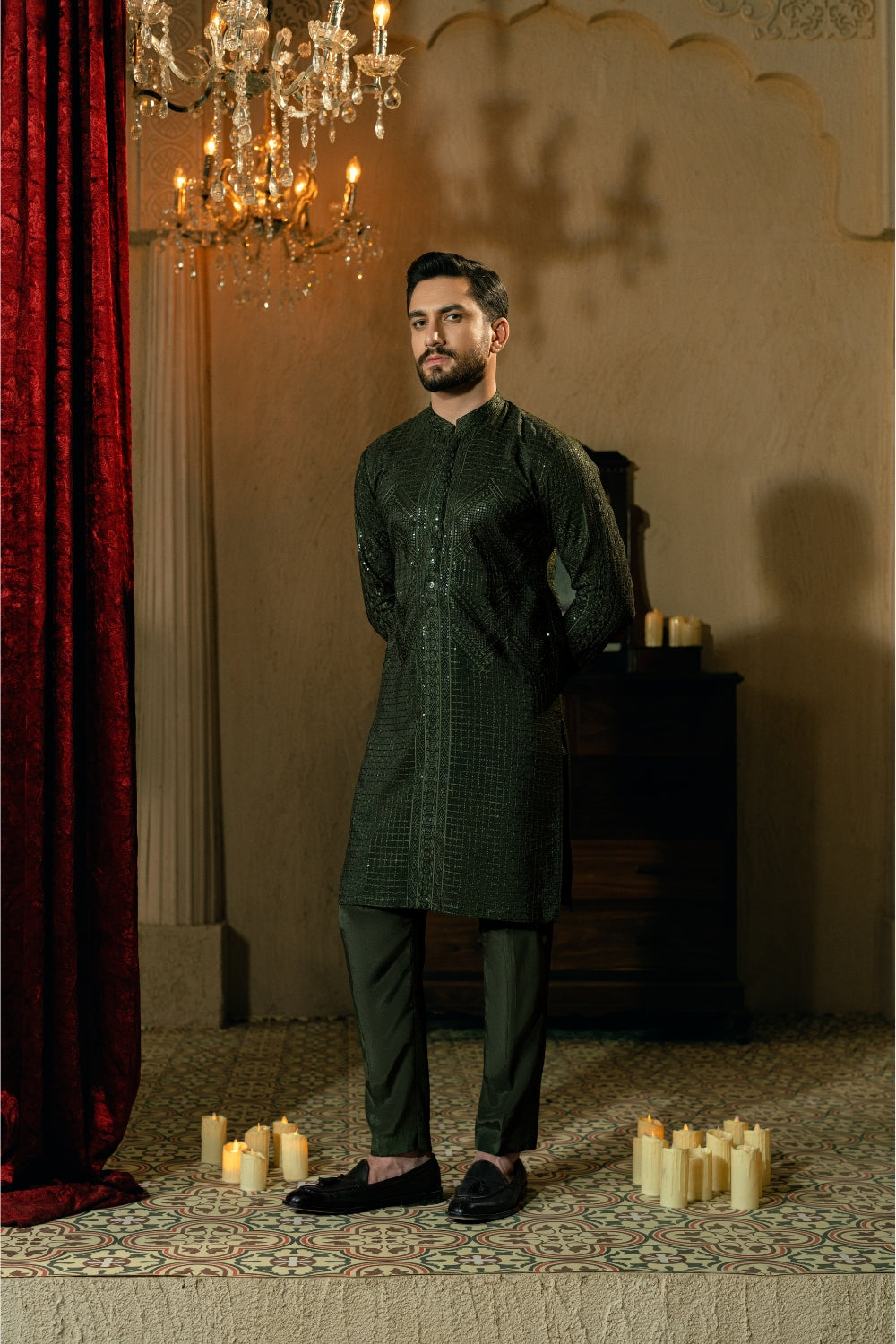 Seaweed Zigzag Kurta Trouser