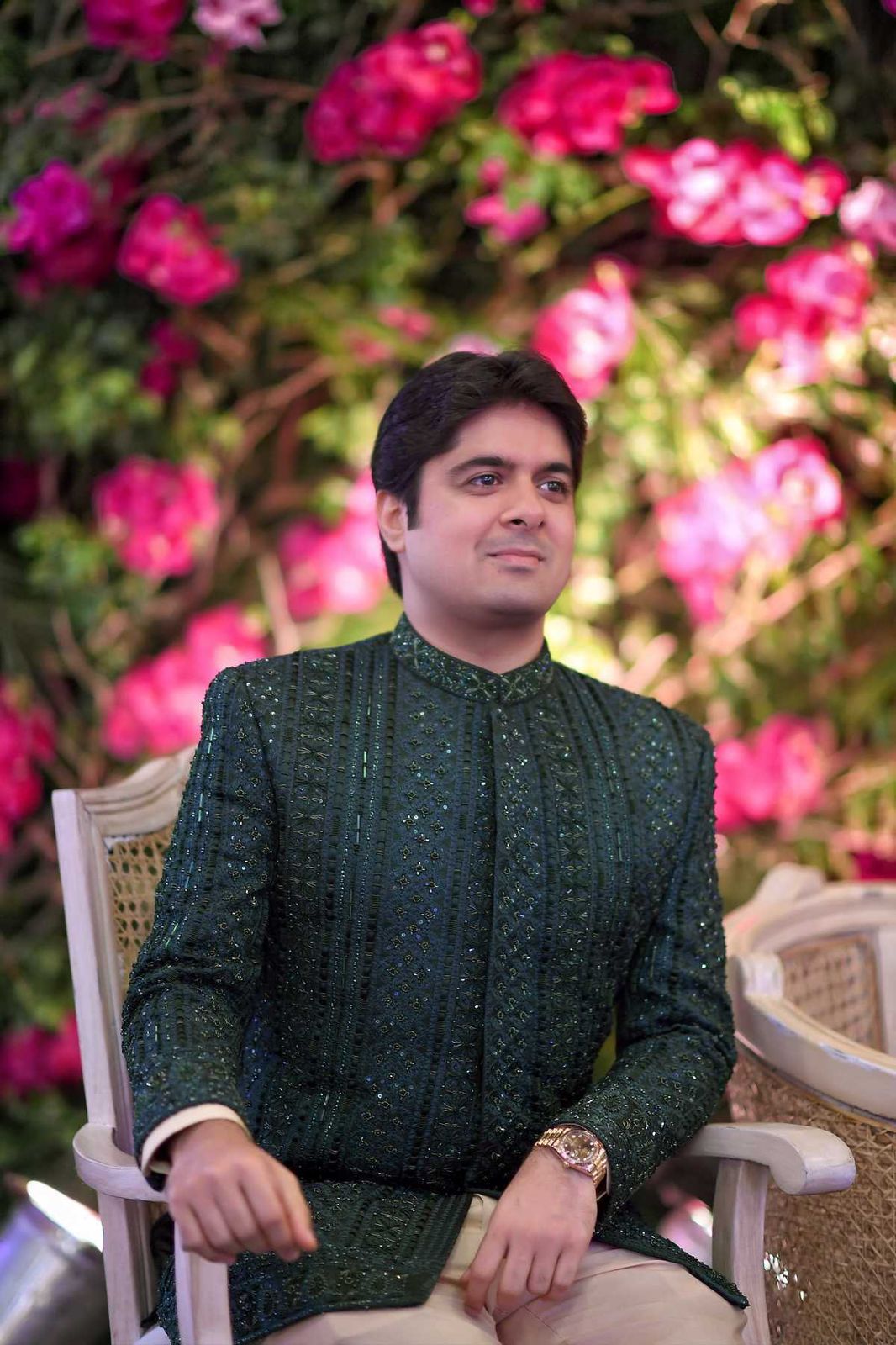 GREEN BODER PRINCE COAT