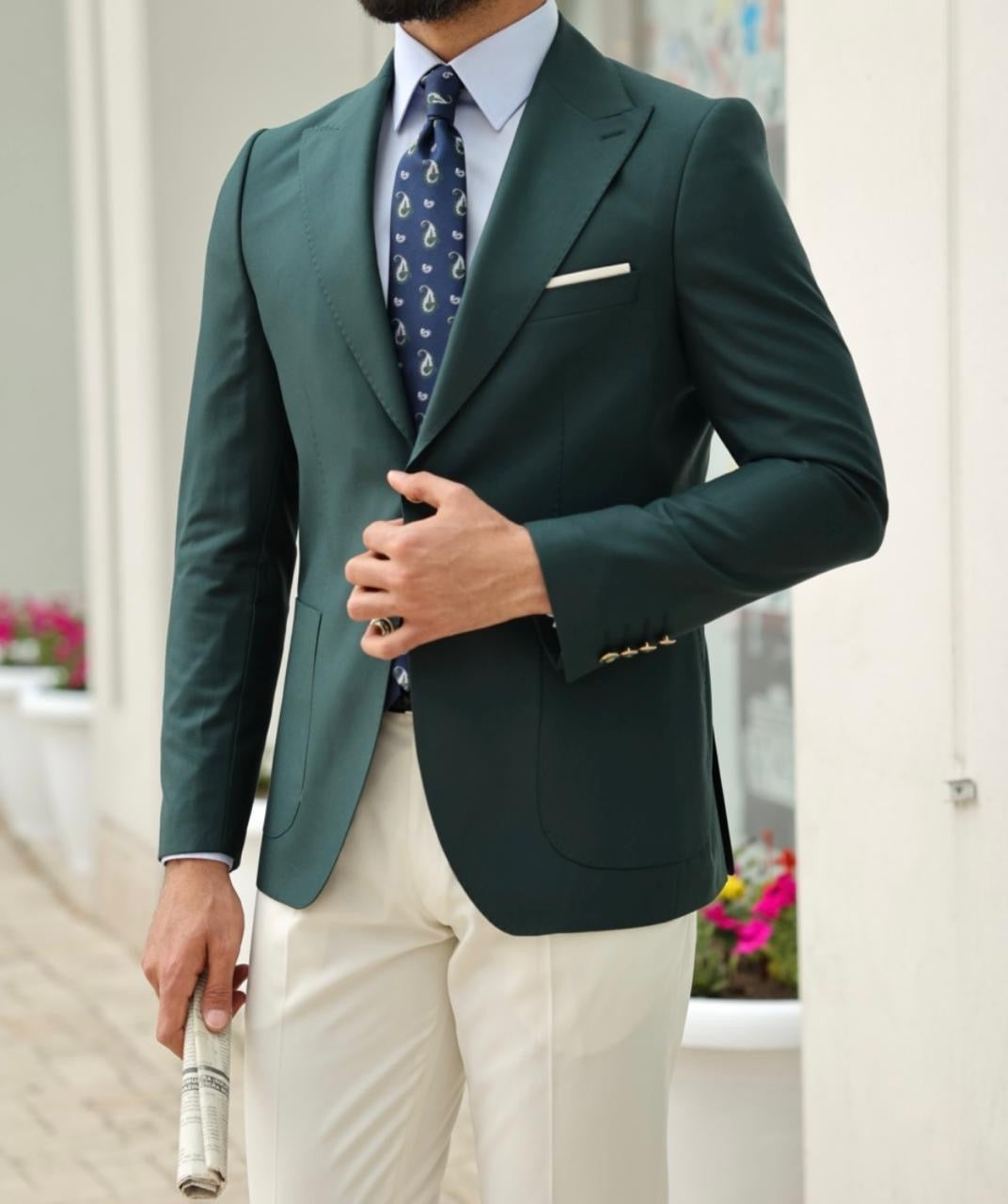 Emerald Green Two-piece Suit.