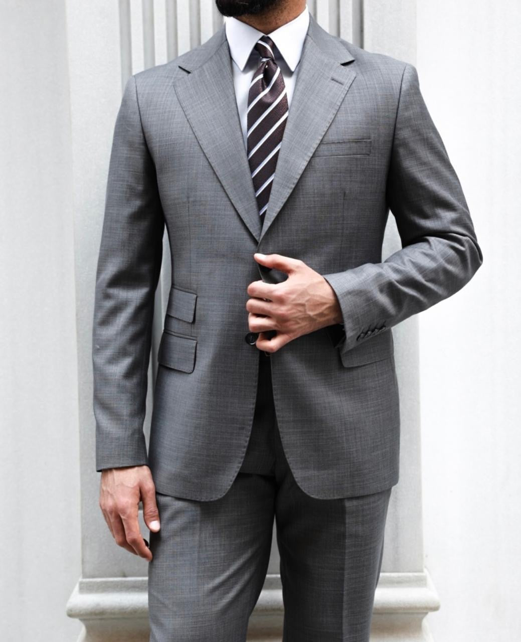 Mid Grey Two-Piece Suit.