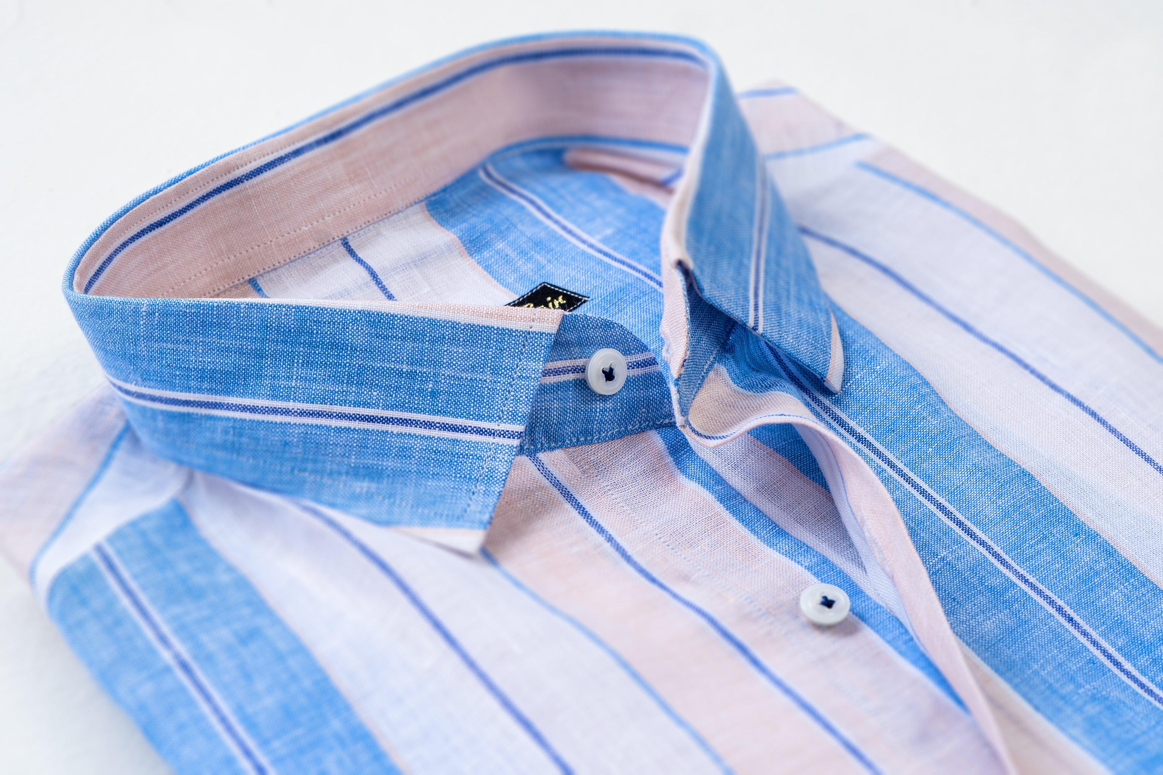 SKY BLUE STRIPES LINEN SHIRT