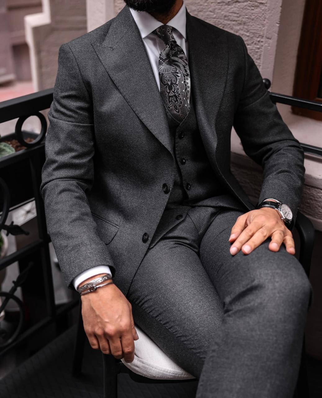 Charcoal Grey Suit.