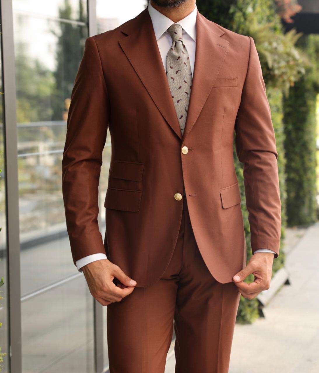Rust Two-Piece Suit.