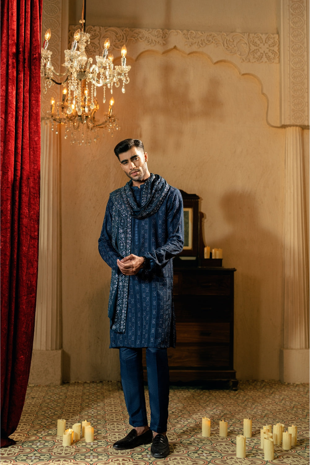 Navy Blue Kurta Trouser