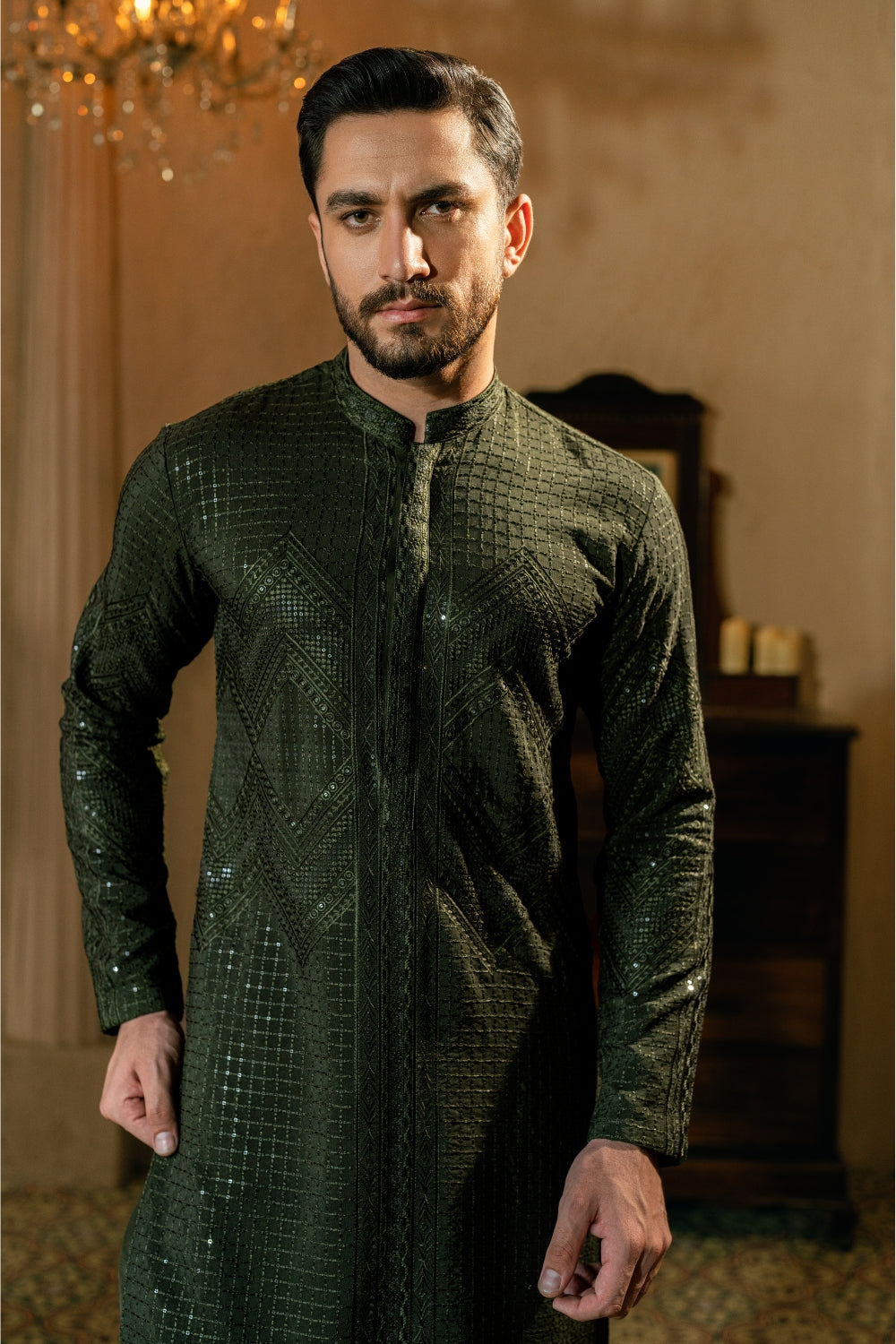 Seaweed Zigzag Kurta Trouser