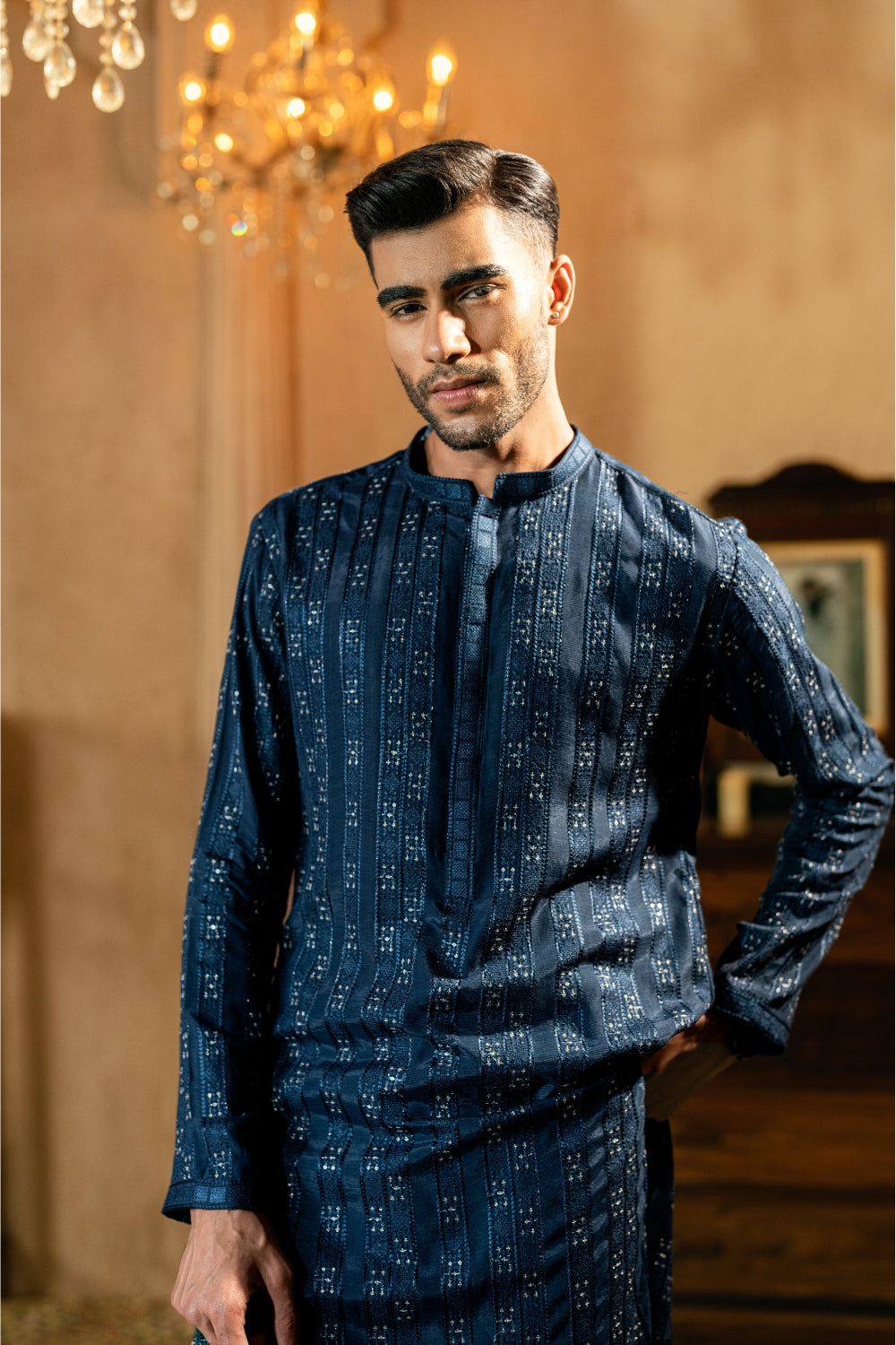 Navy Blue Kurta Trouser