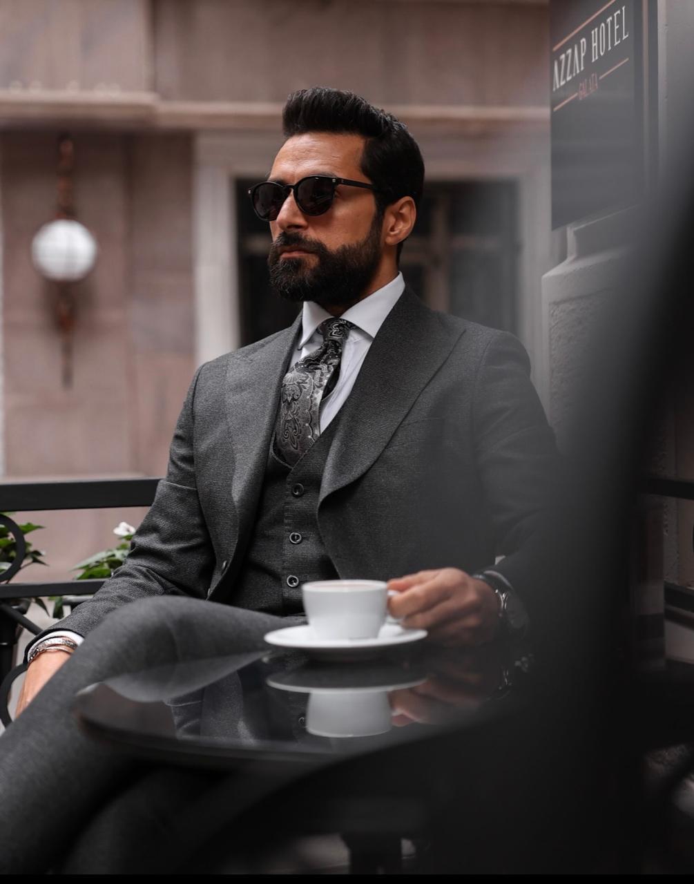 Charcoal Grey Suit.