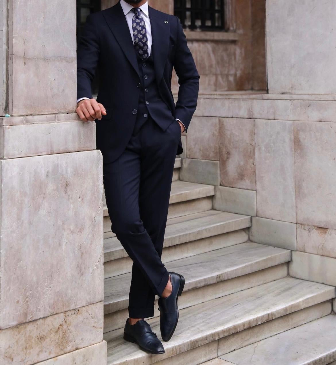Executive blue Three-Piece.