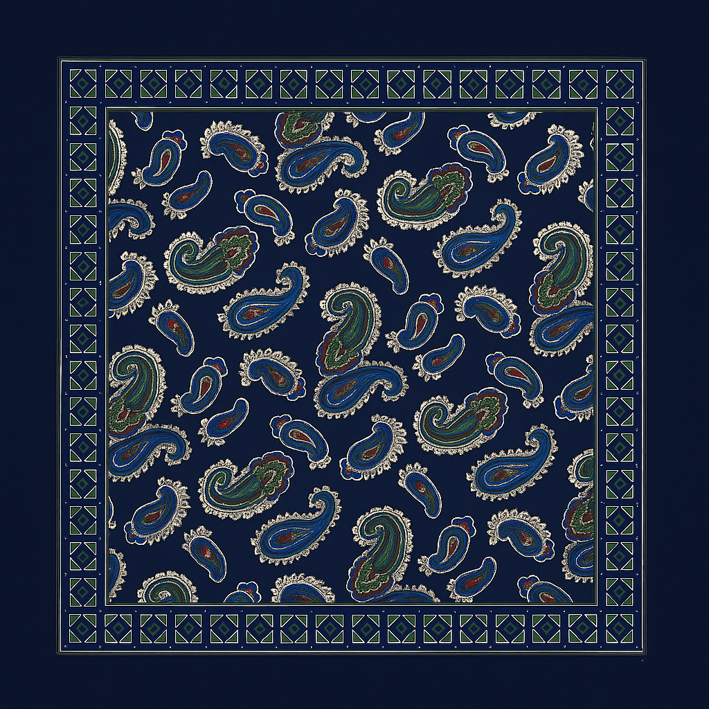 classic navy blue pocket square