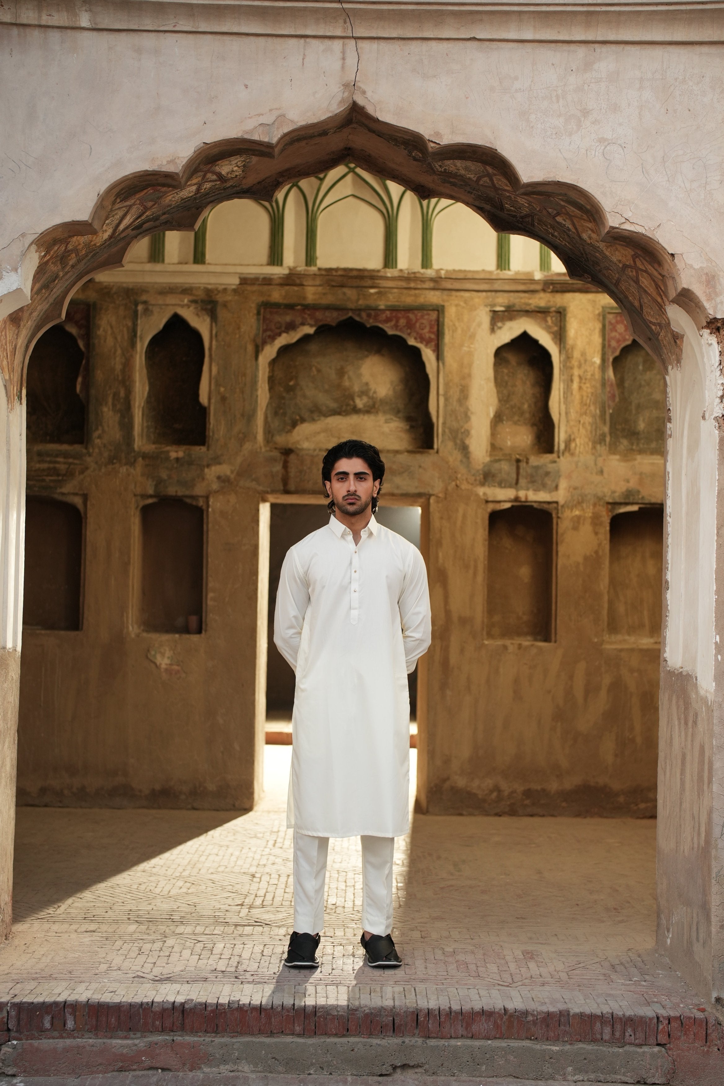 Classic White Kurta Trouser.