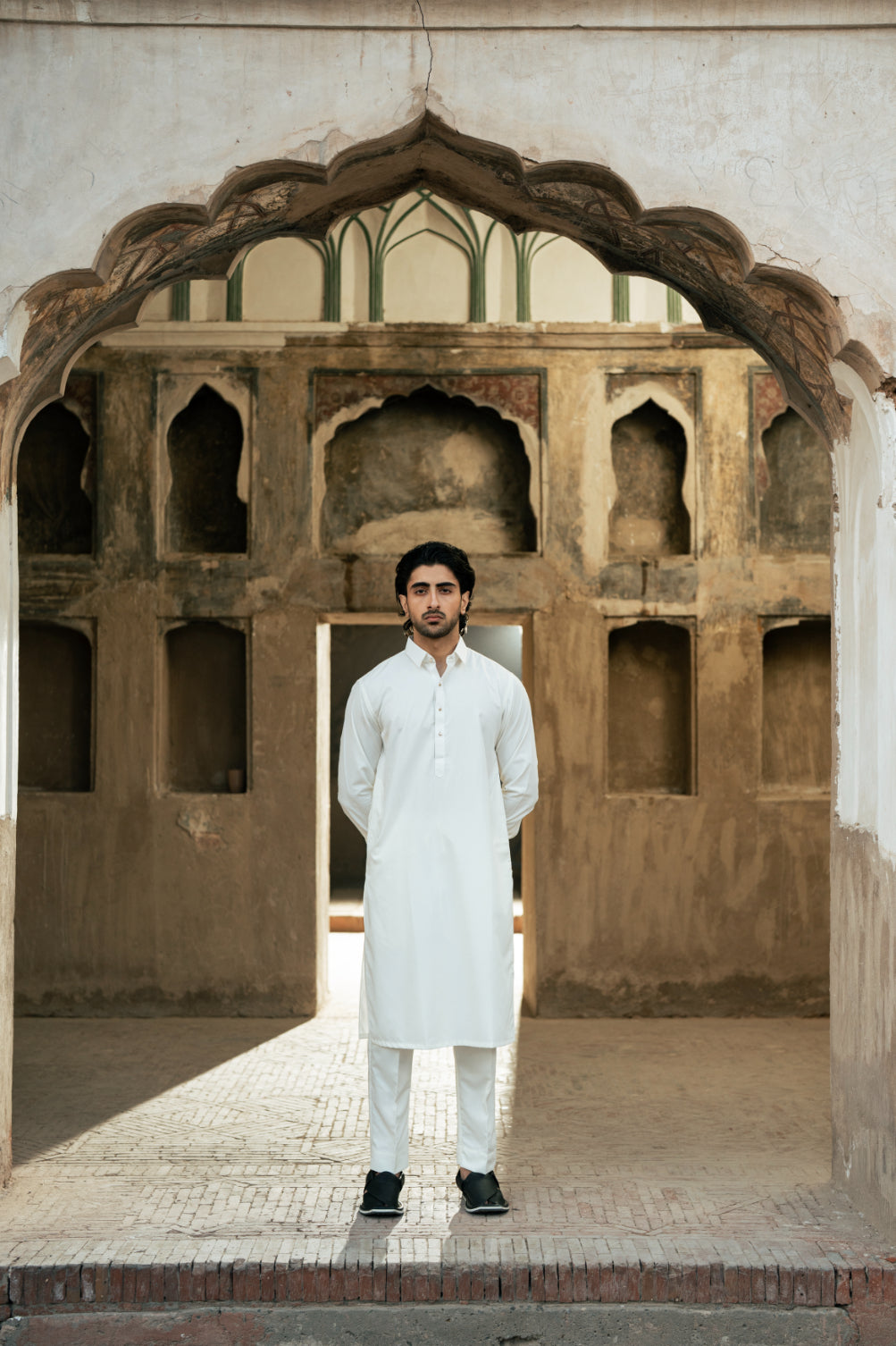 Classic White Kurta Trouser