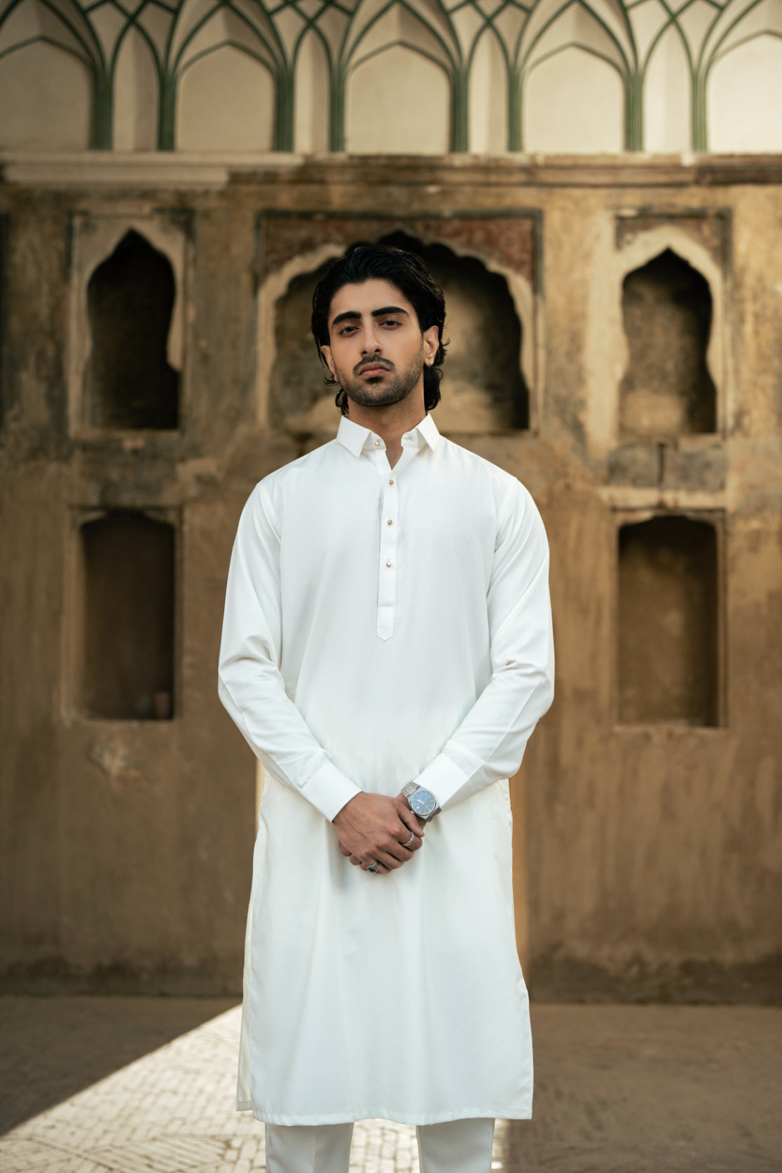 Classic White Kurta Trouser