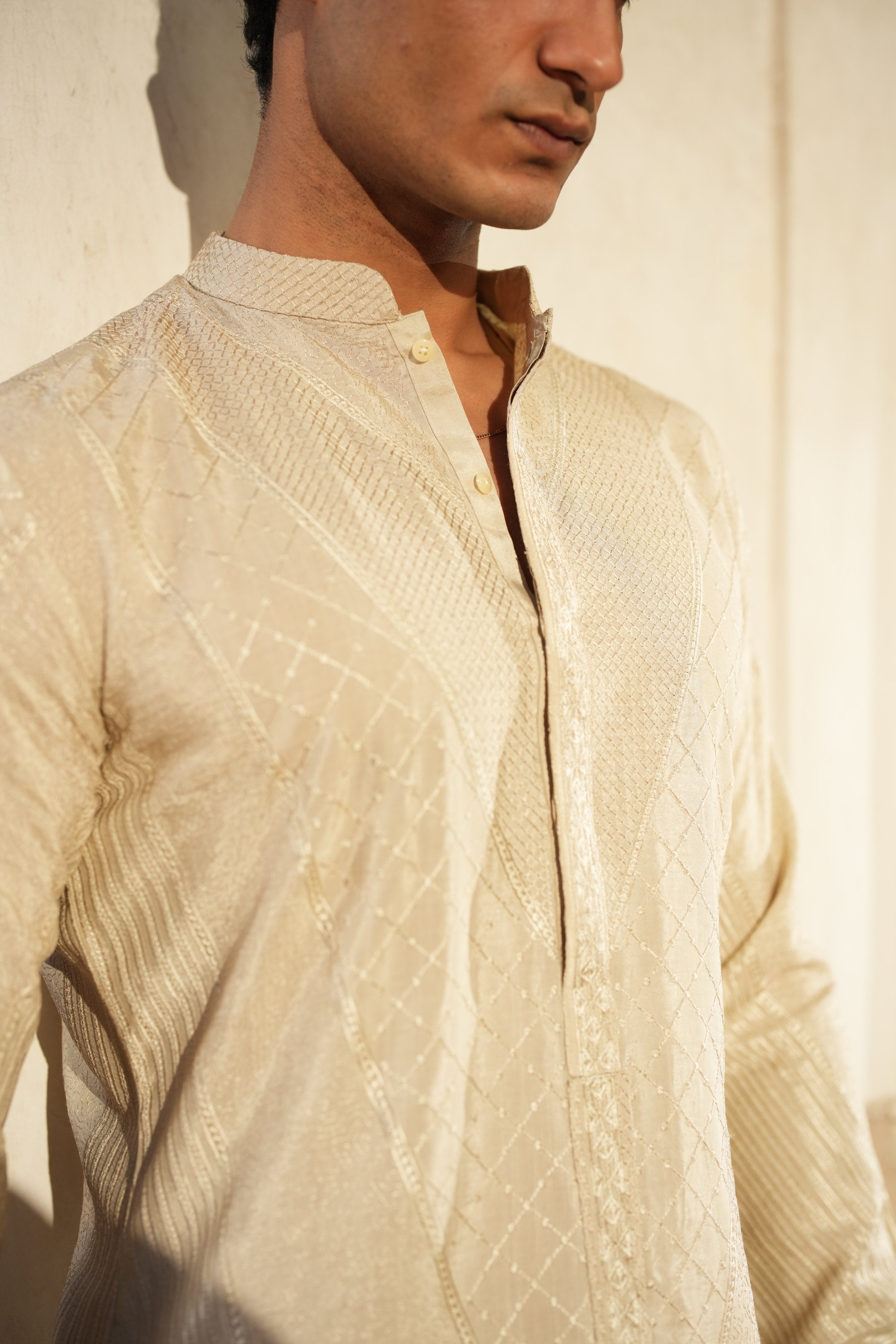 Ivory Sand Kurta Trouser.