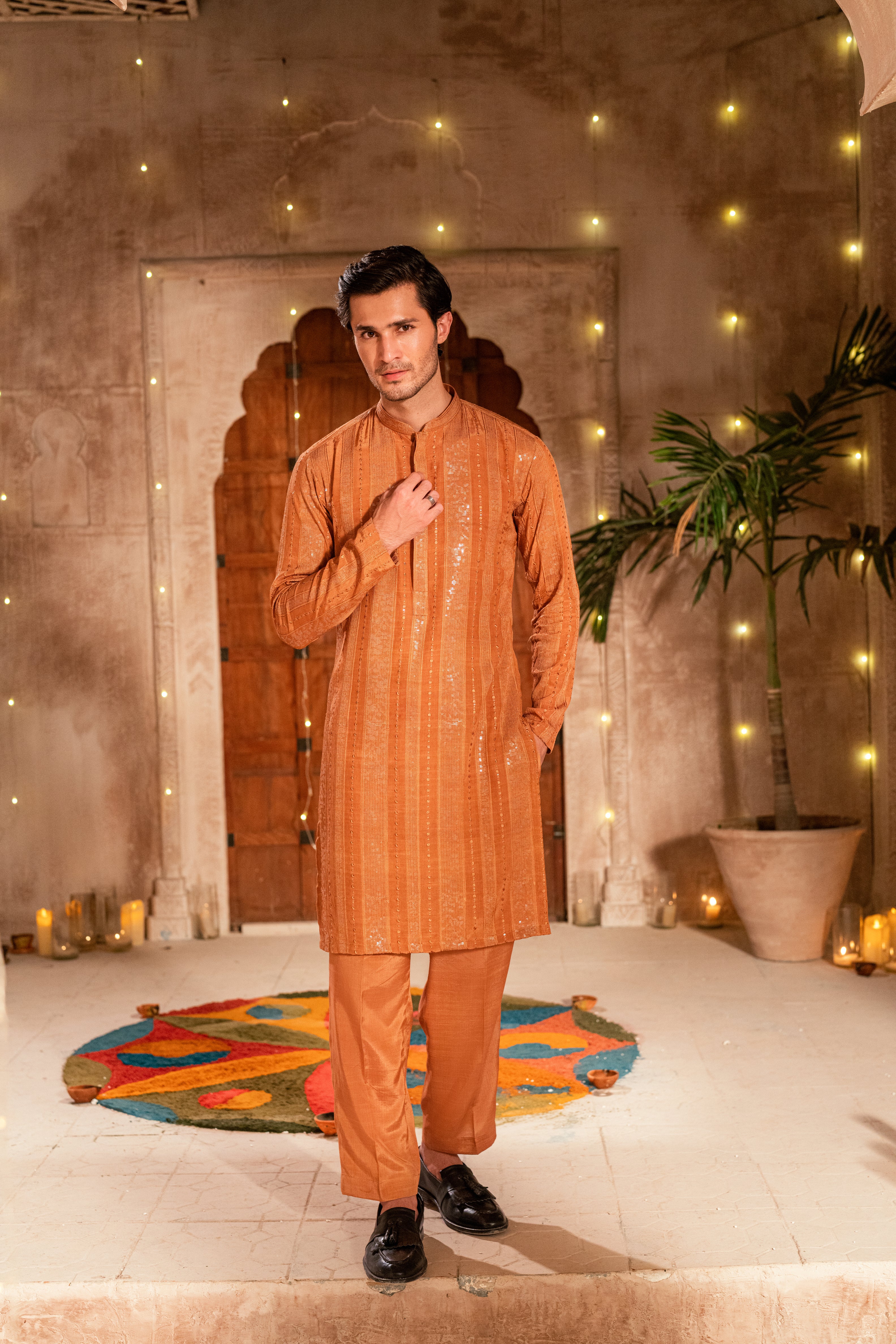 Copper Brown Kurta Trouser