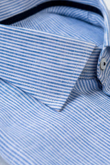 BLUE STRIPES LINEN SHIRT