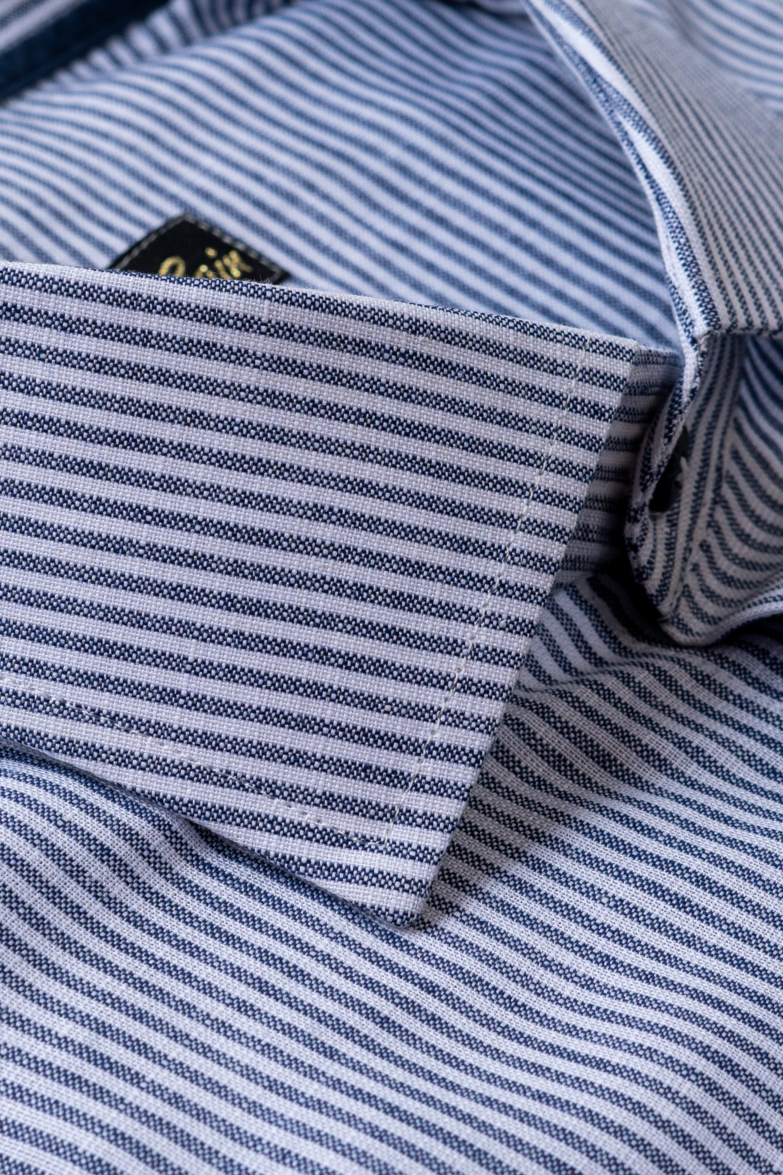 GREY STRIPES PURE LINEN SHIRT