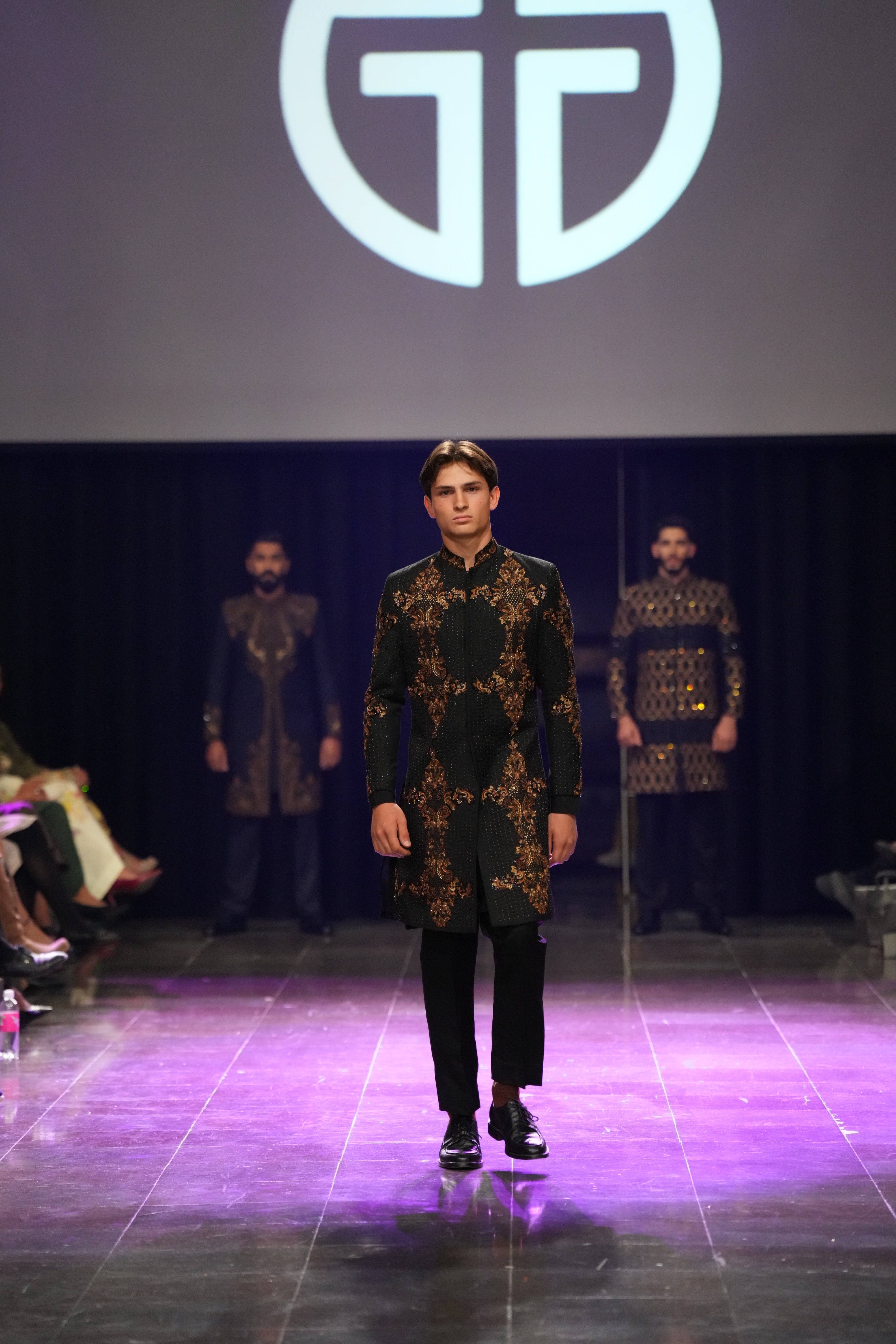 gold Zari embroidery sherwani