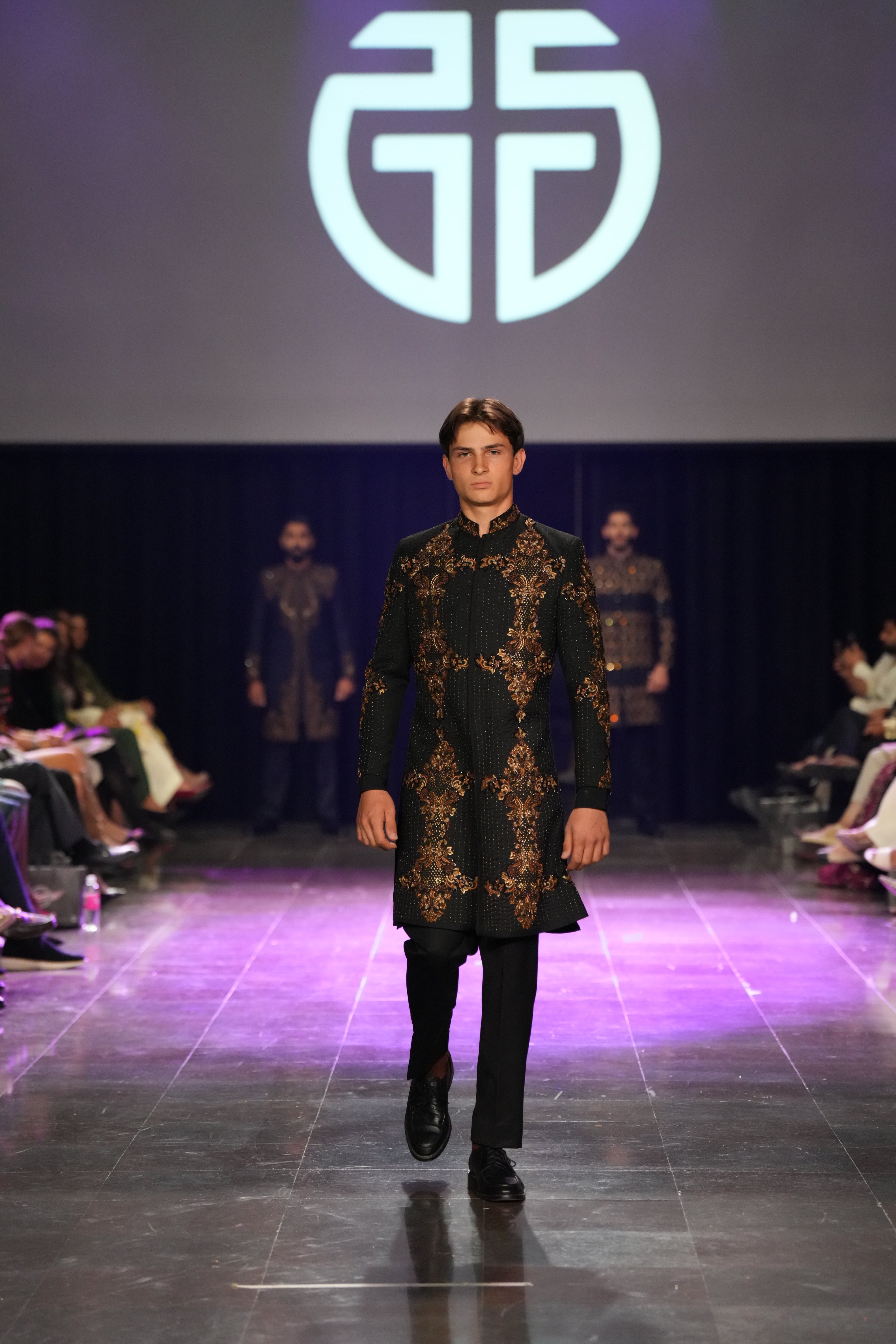 gold Zari embroidery sherwani