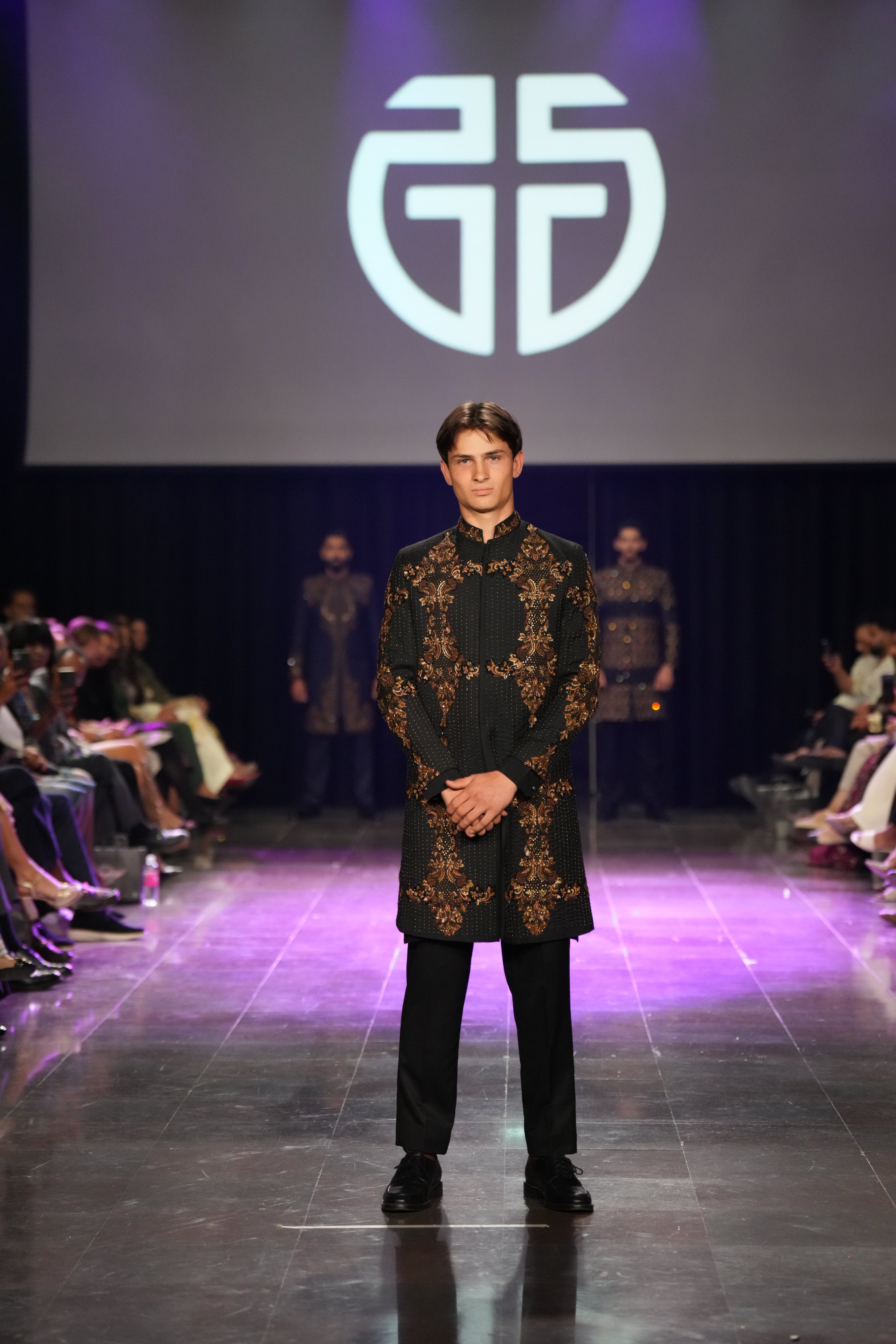 gold Zari embroidery sherwani