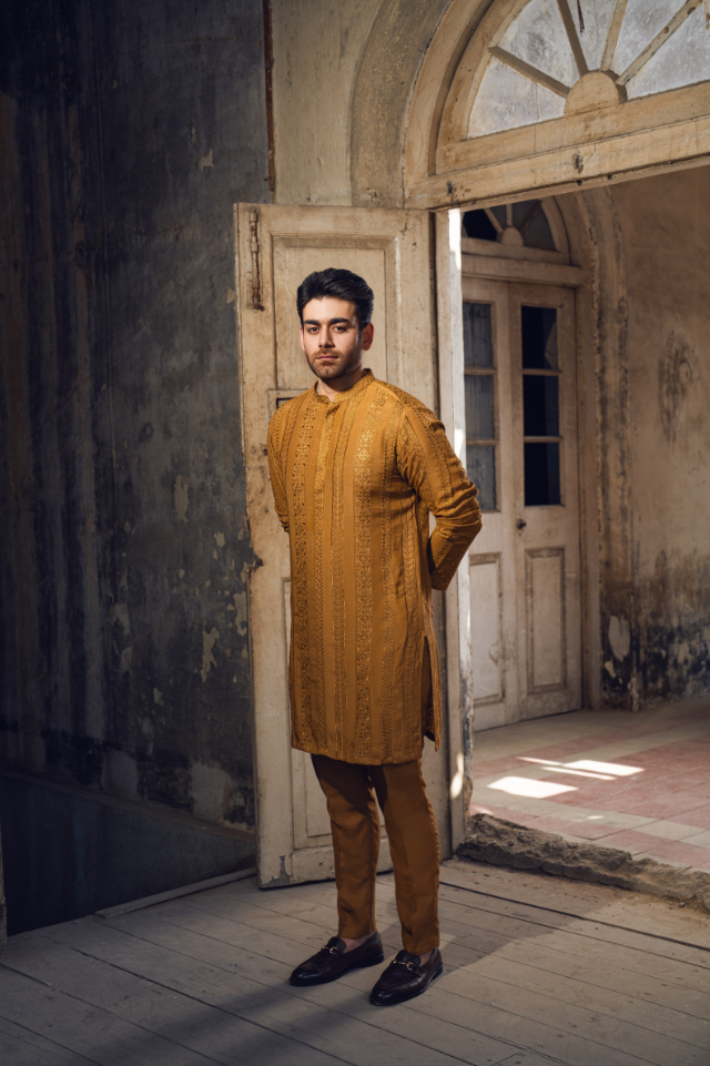 Rusted Copper-Kurta trouser