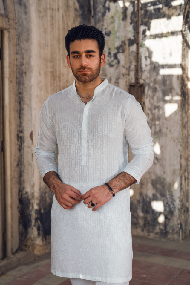 Sky blue  Kurta trouser