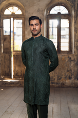 Bottel green Kurta trouser