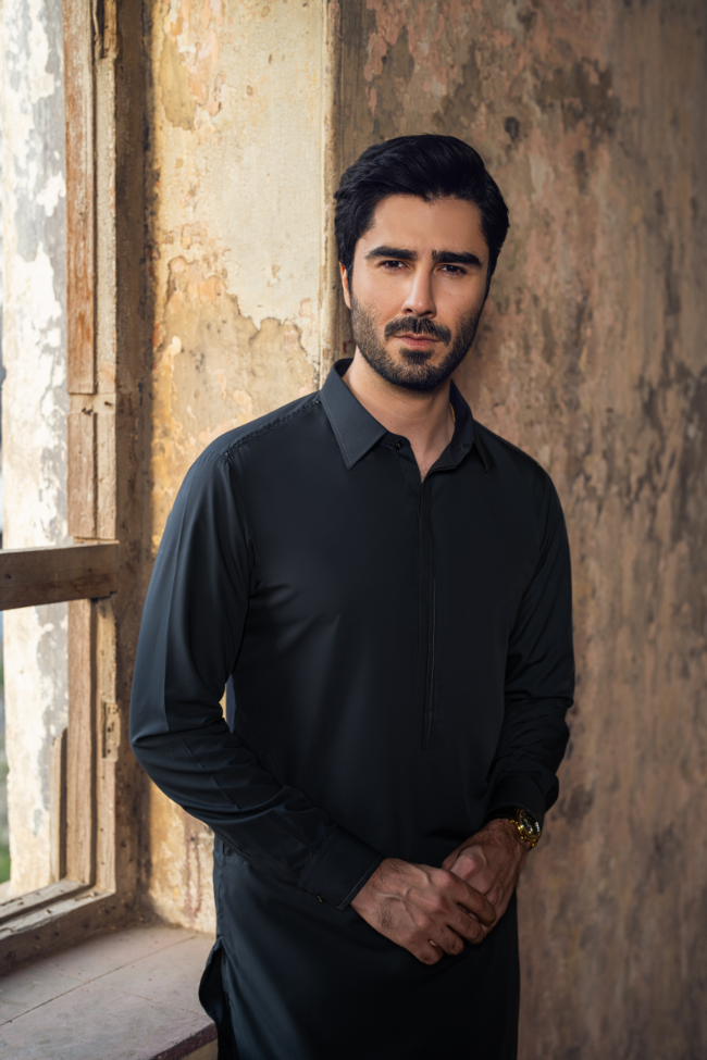 Dark Charcoal Grey Shalwar Kameez