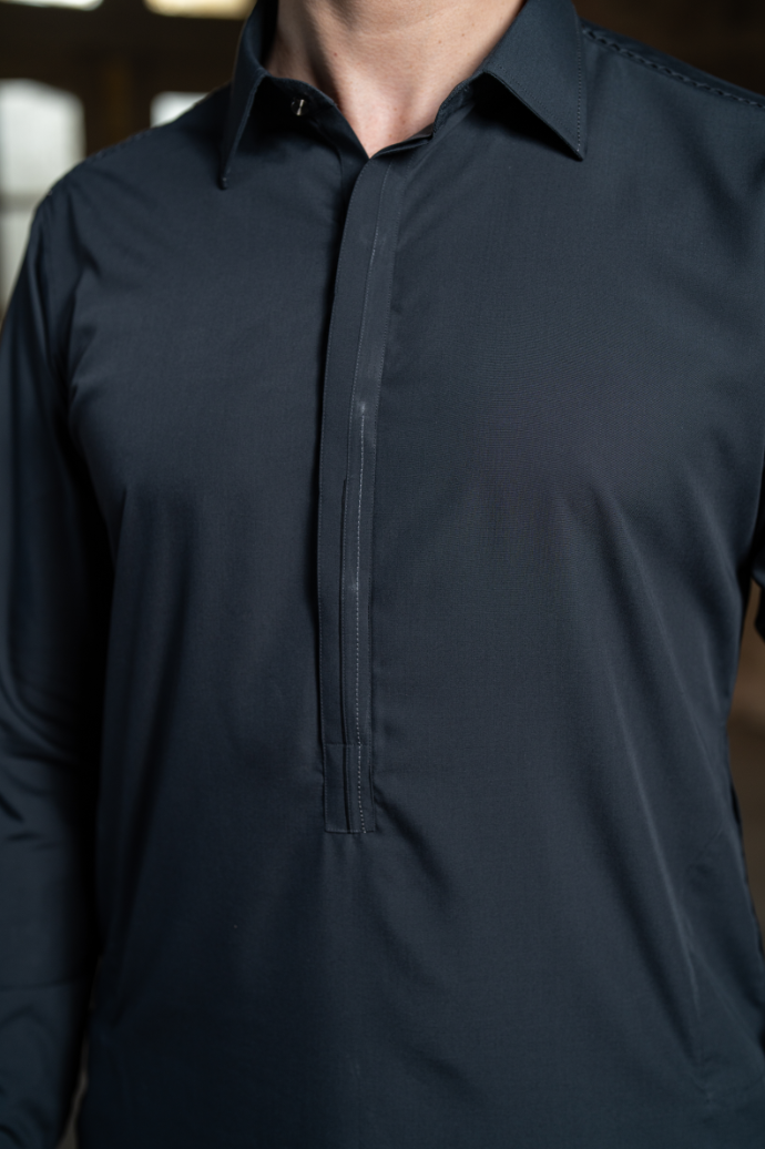 Dark Charcoal Grey Shalwar Kameez