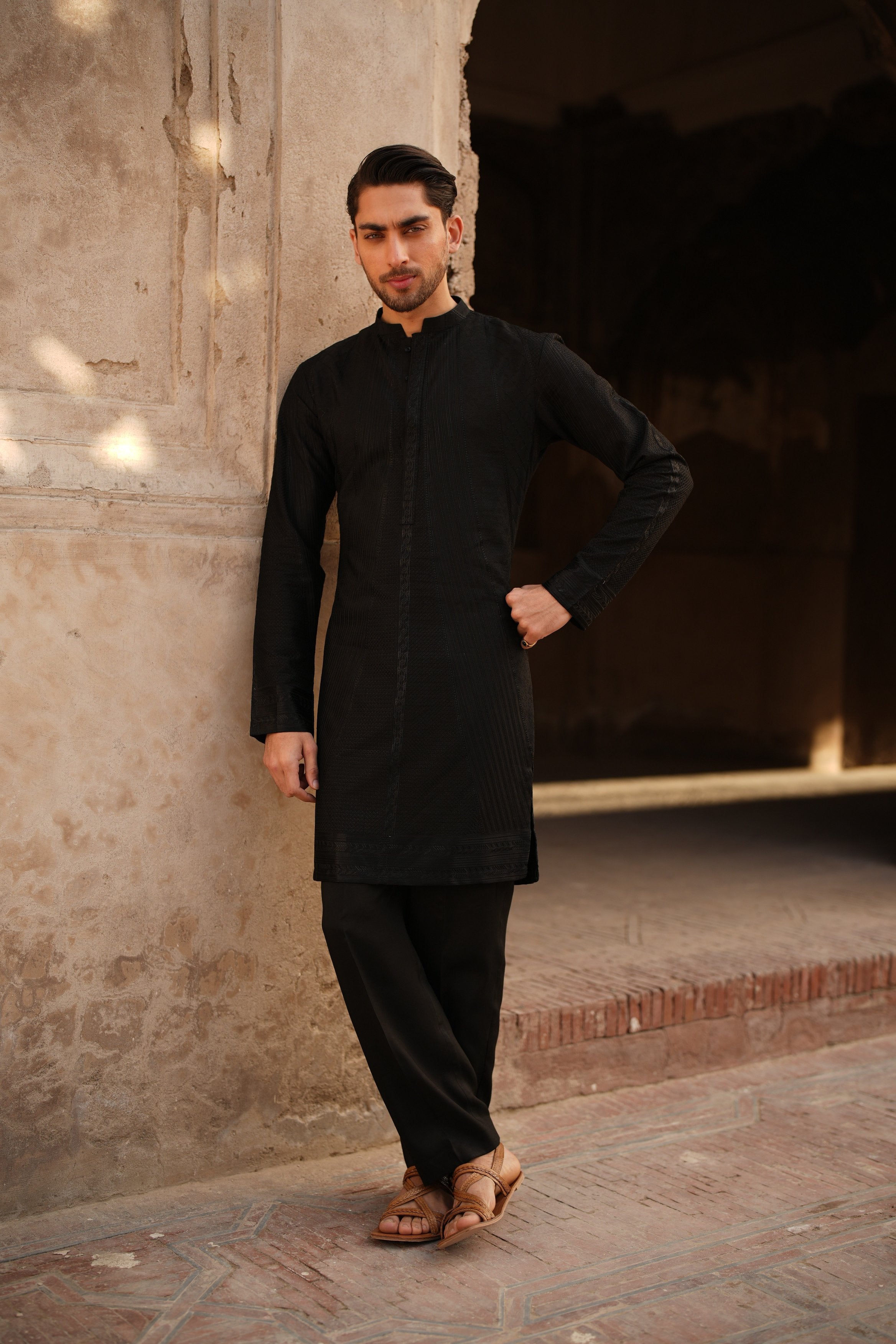 Onyx Black Kurta Trouser.