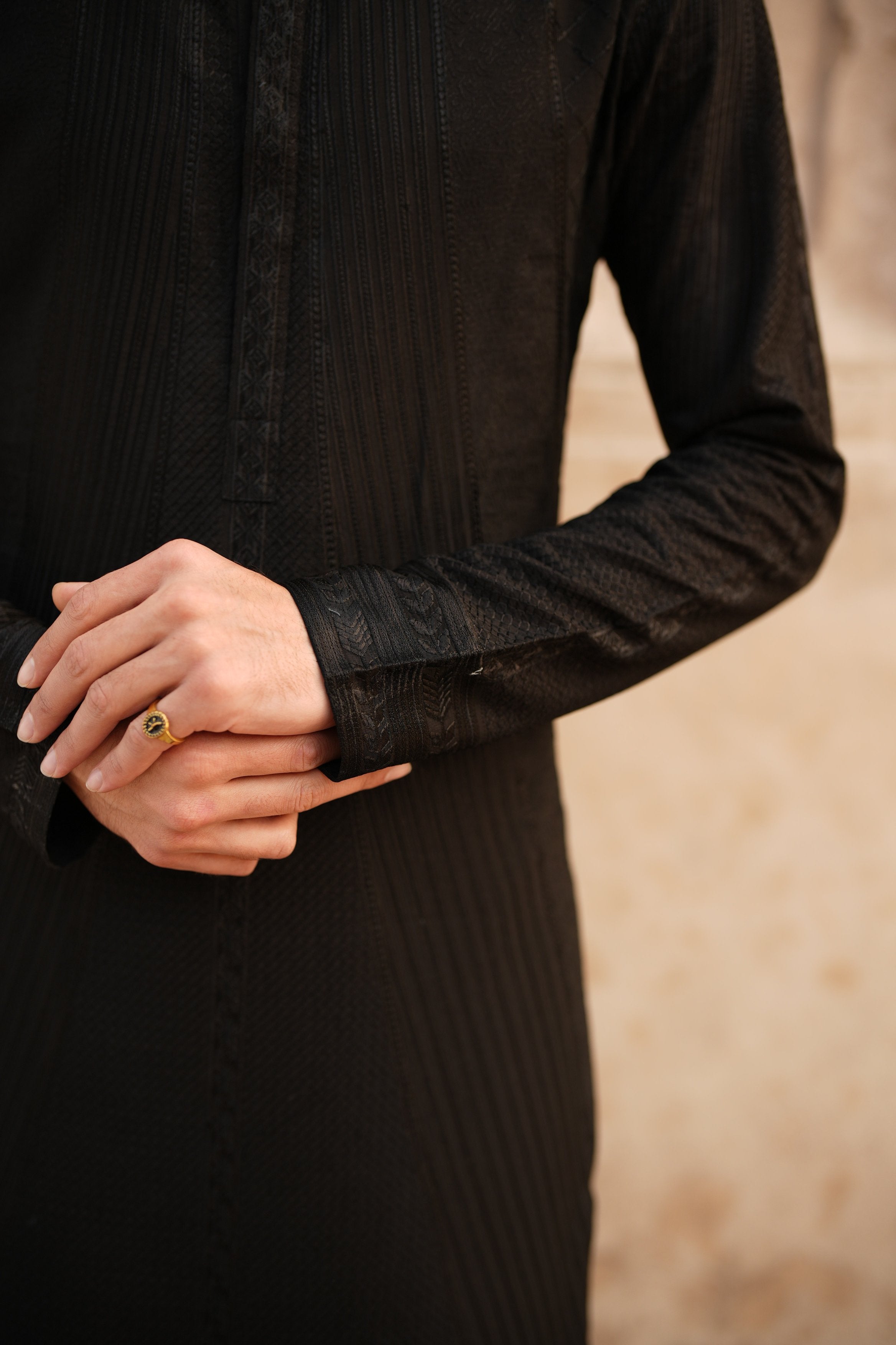 Onyx Black Kurta Trouser.