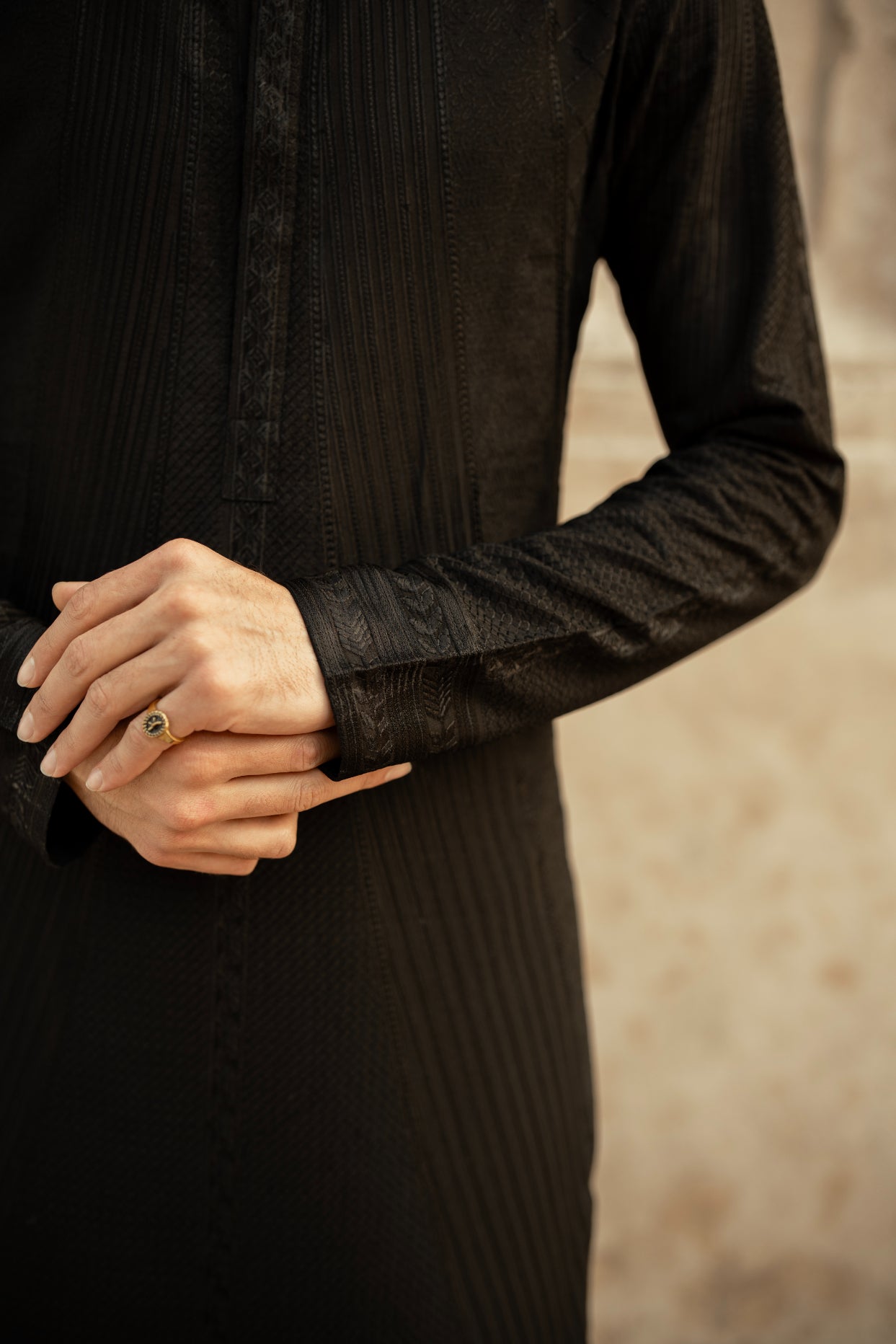 Onyx Black Kurta Trouser