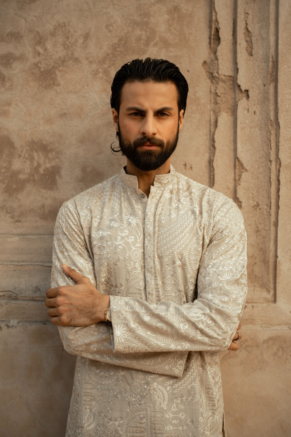 Sandstone Beige Kurta Trouser