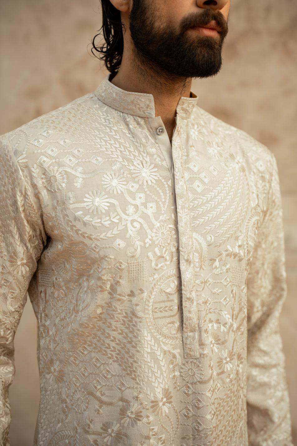 Sandstone Beige Kurta Trouser