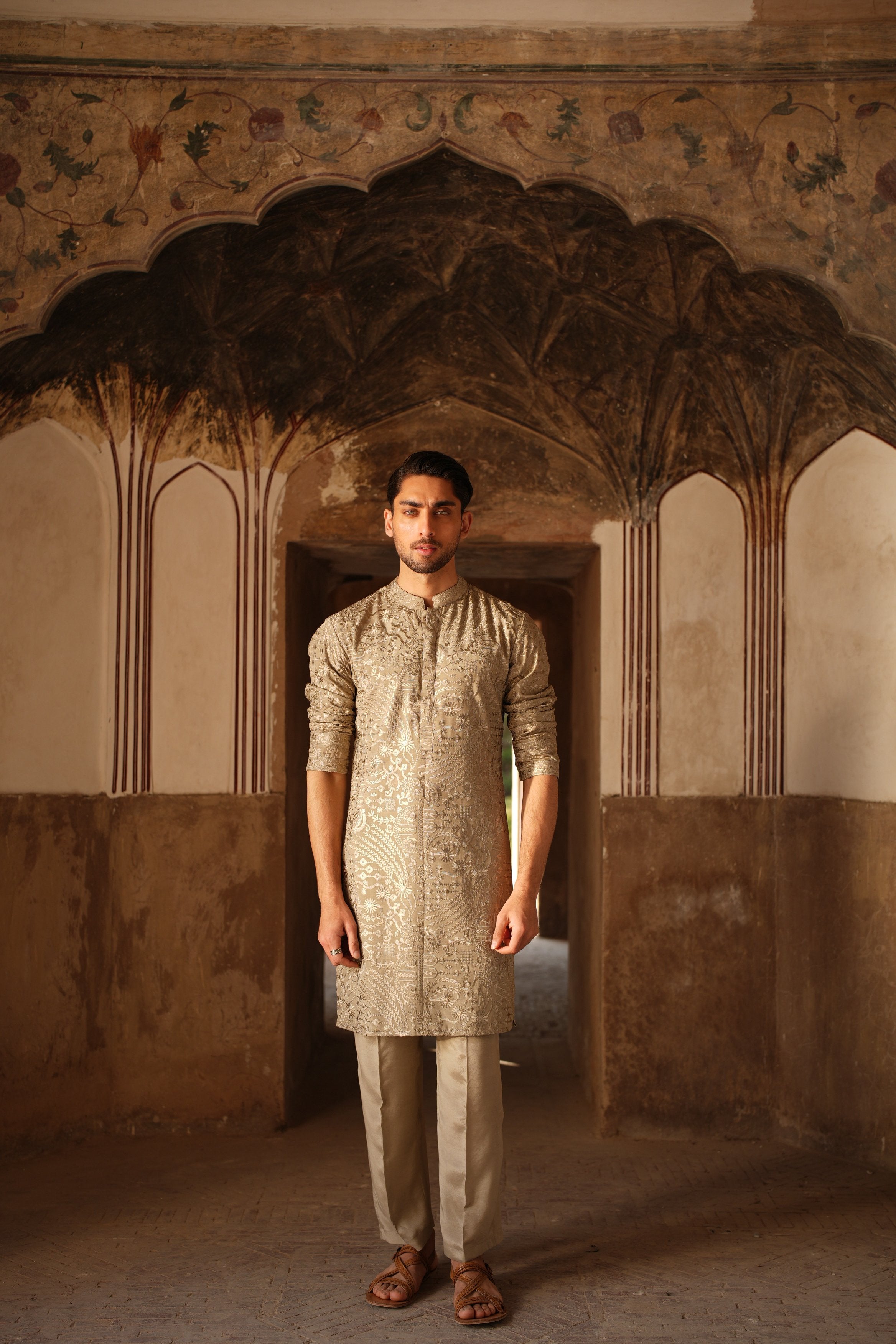 Antique Copper Kurta Trouser.
