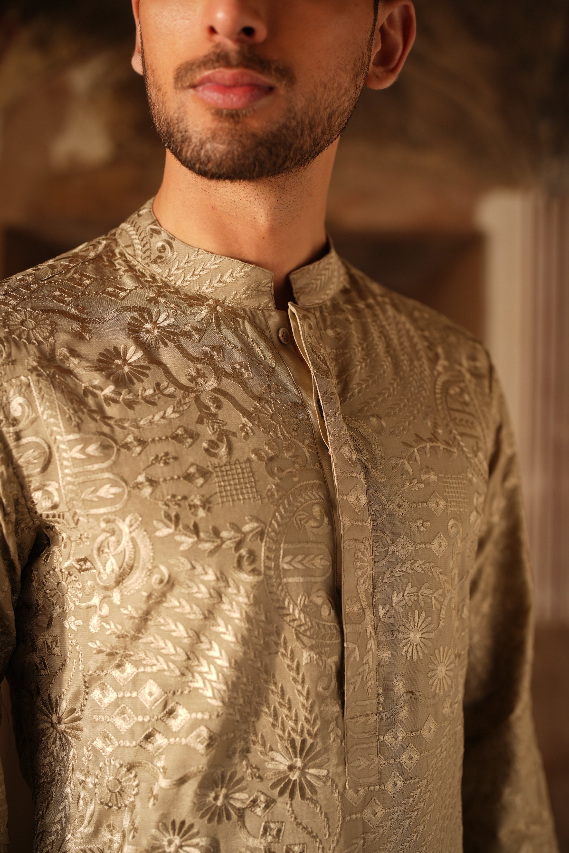 Antique Copper Kurta Trouser.