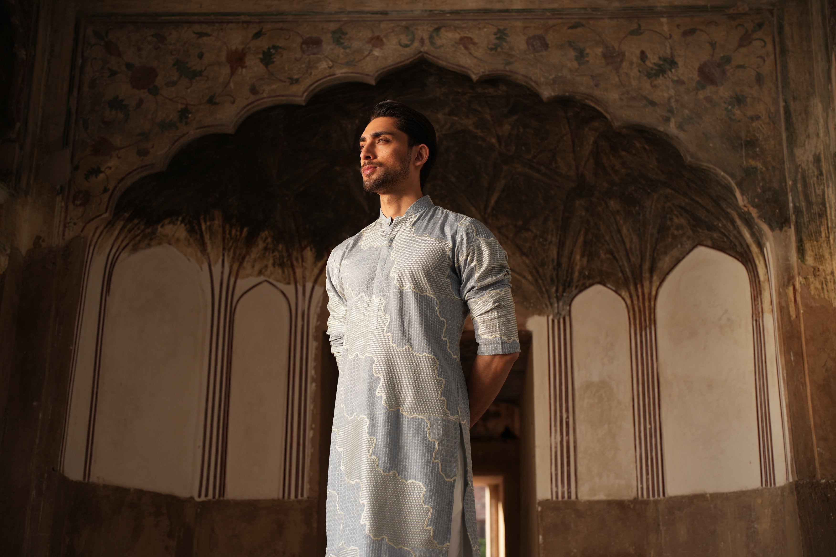 Powder Sky Kurta Trouser.