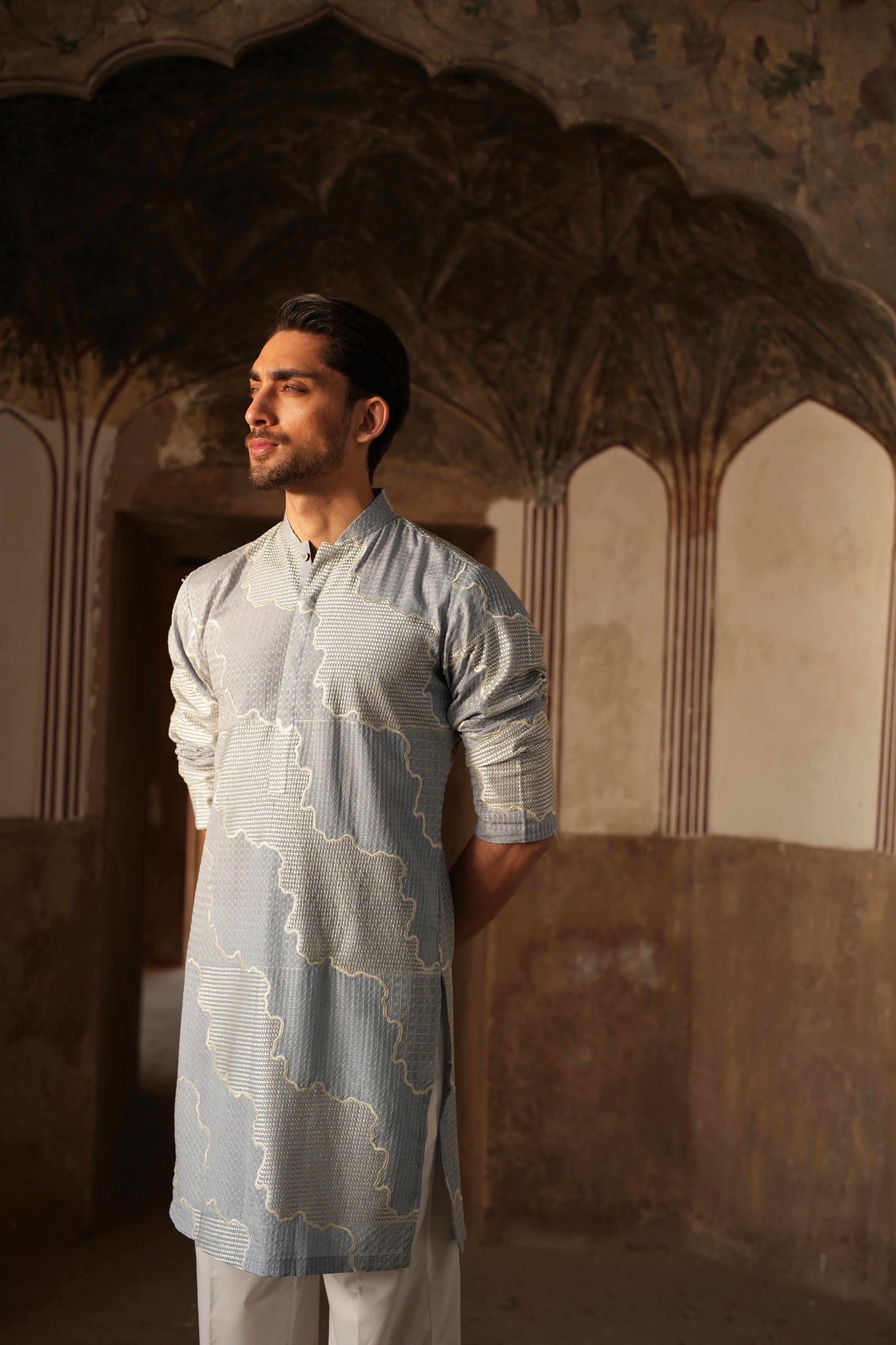 Powder Sky Kurta Trouser.