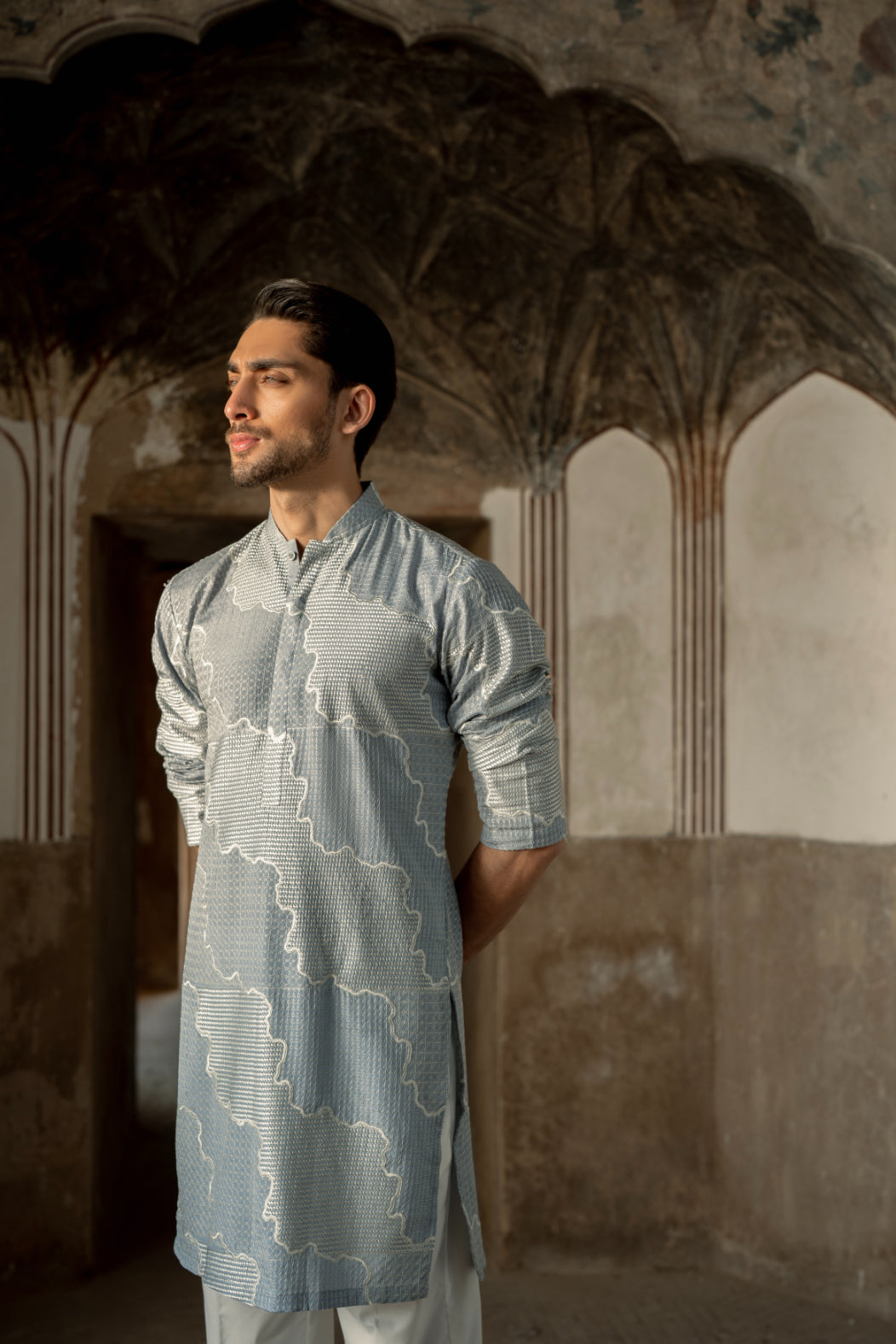 Powder Sky Kurta Trouser