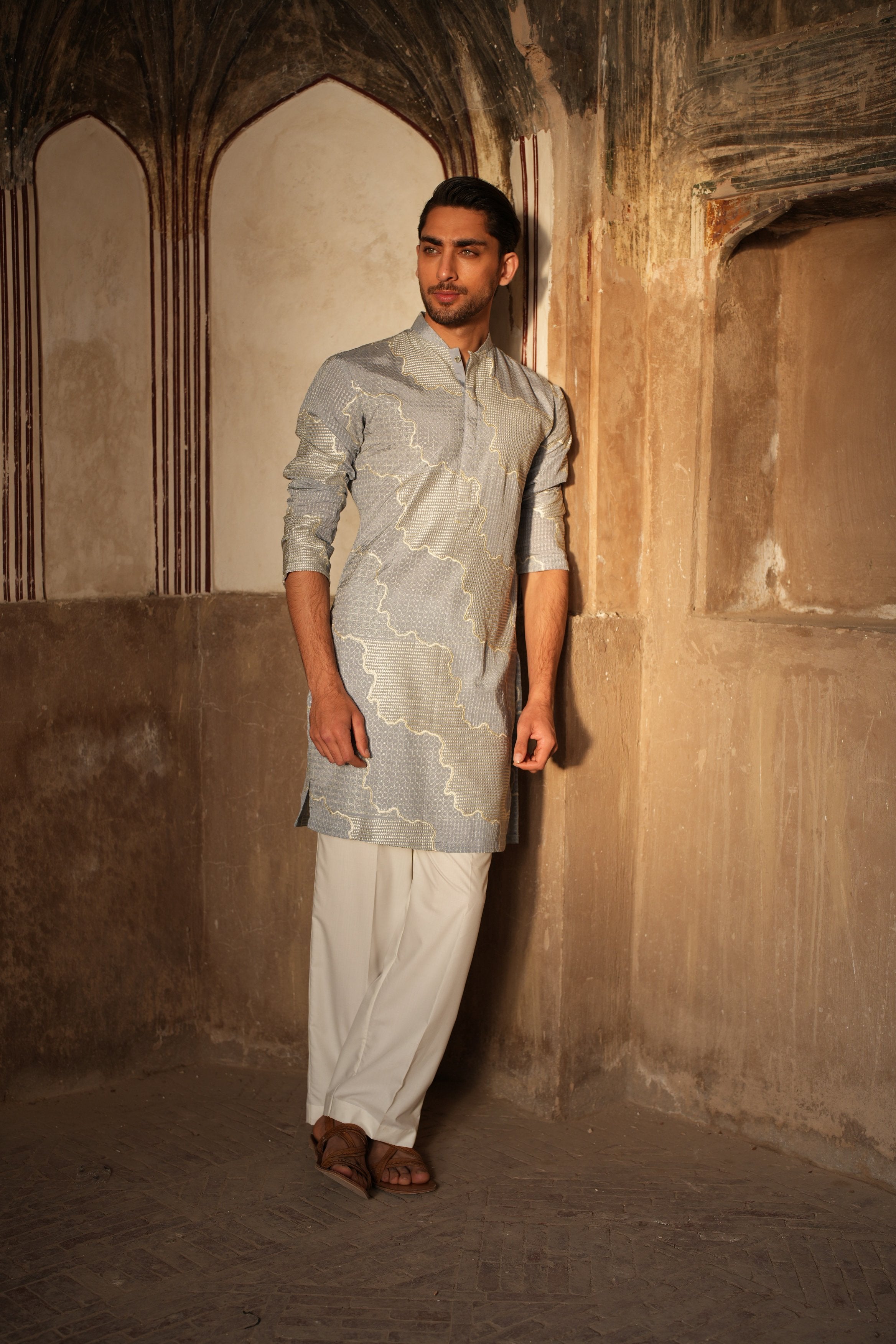 Powder Sky Kurta Trouser.