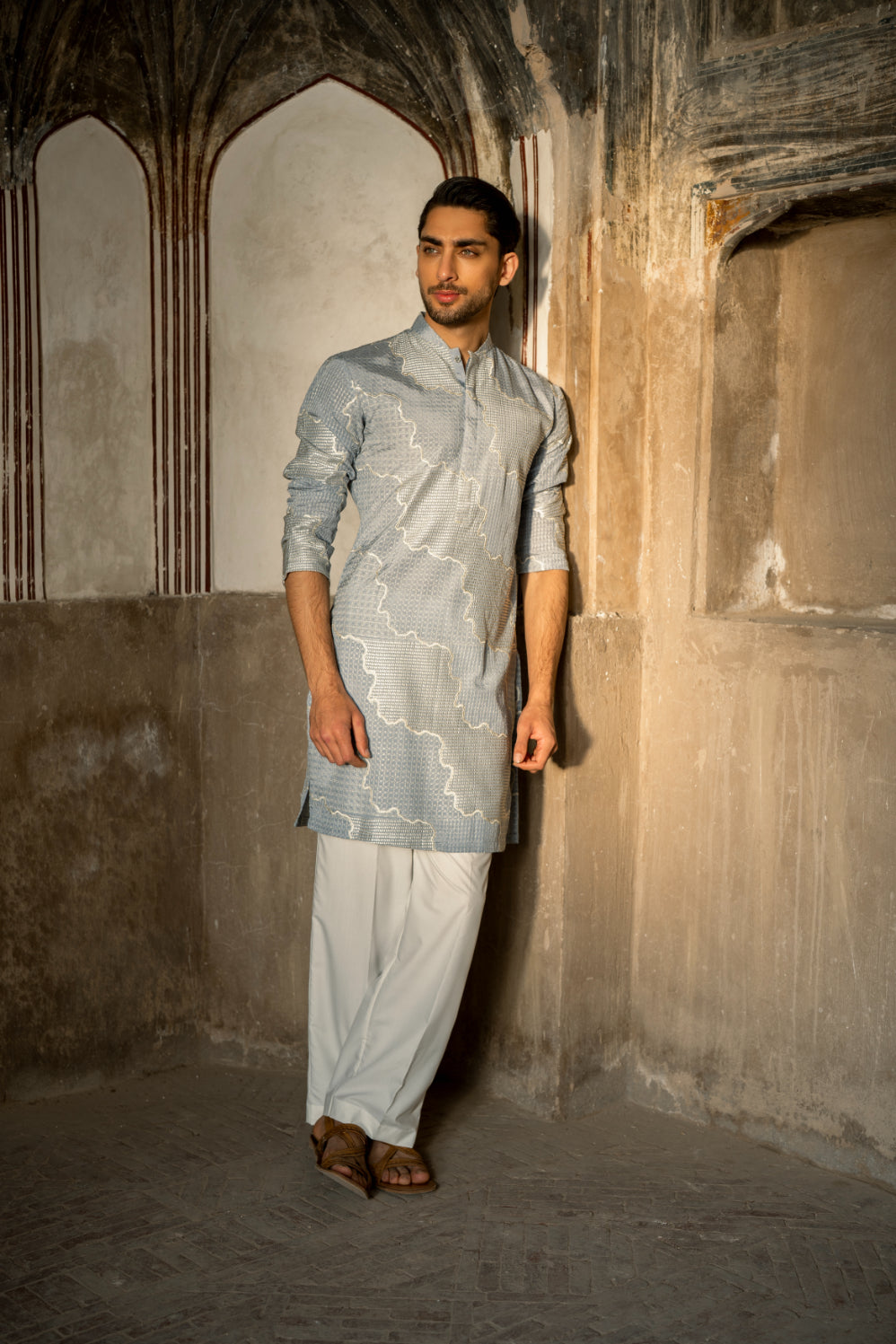 Powder Sky Kurta Trouser
