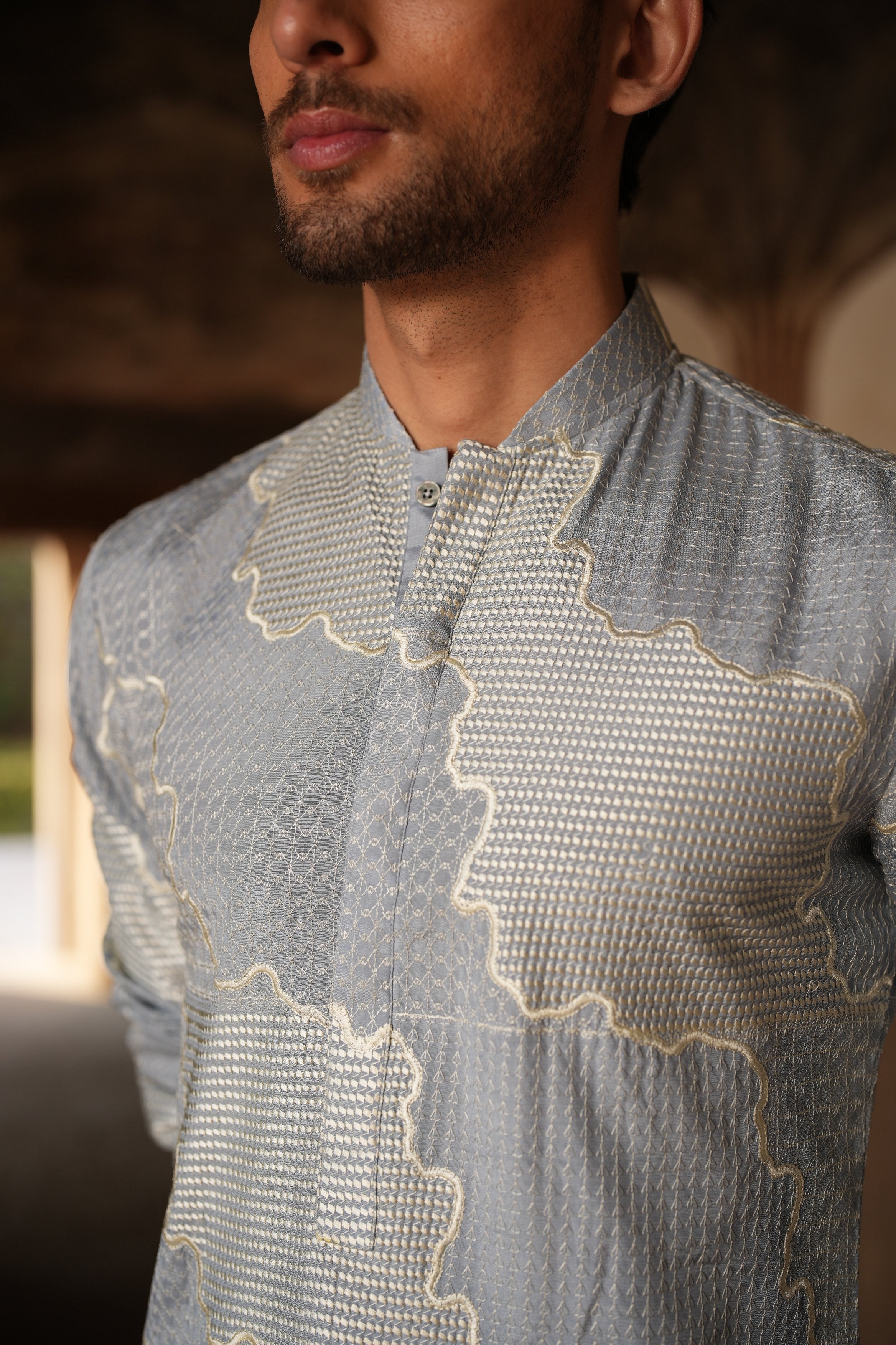 Powder Sky Kurta Trouser.