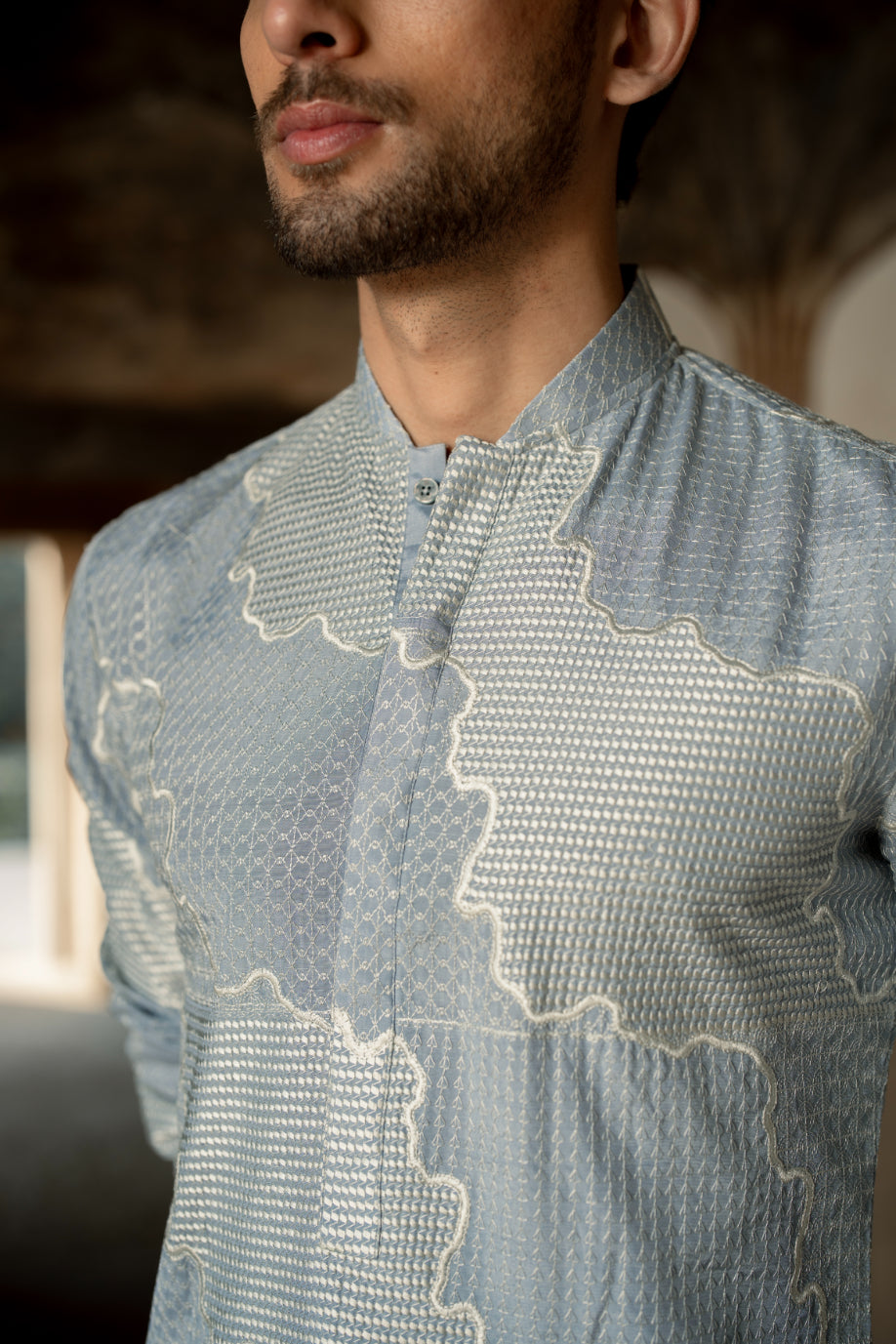 Powder Sky Kurta Trouser