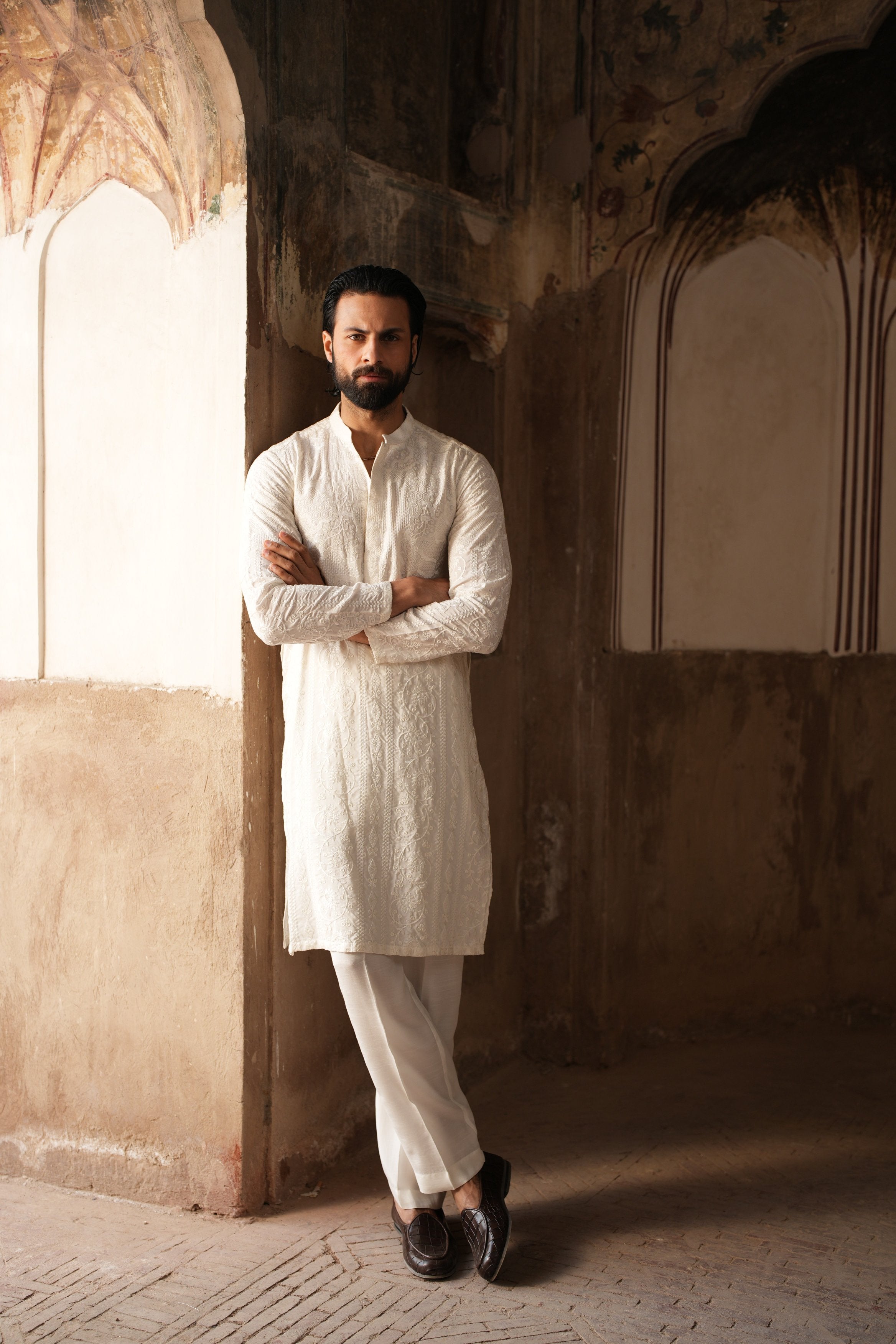 Classic White Edit Kurta Trouser.