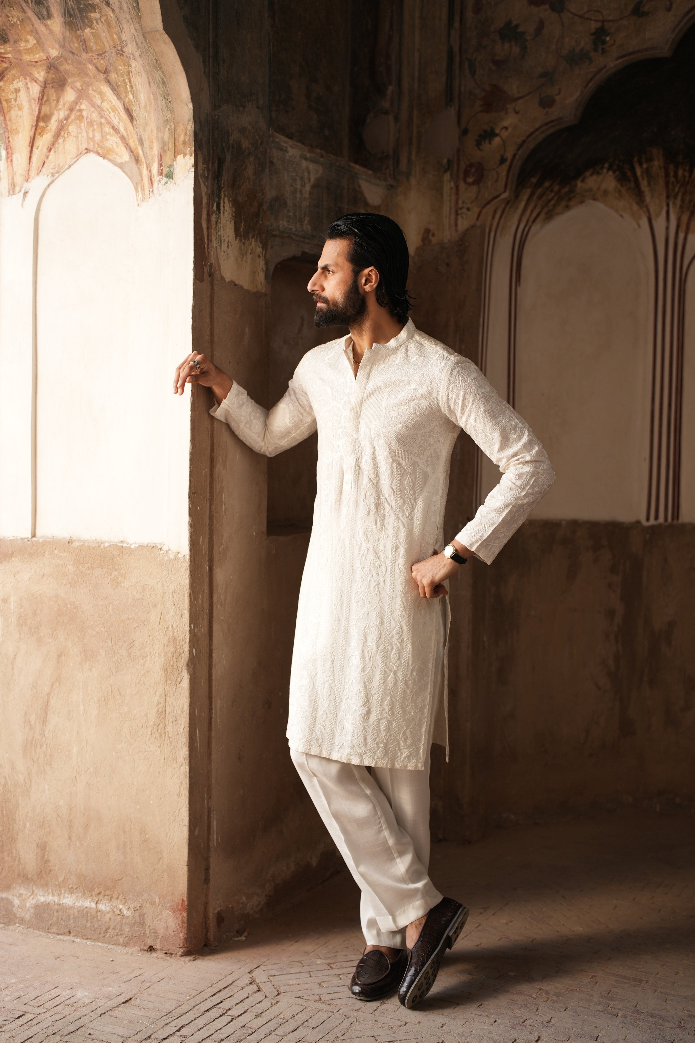 Classic White Edit Kurta Trouser.