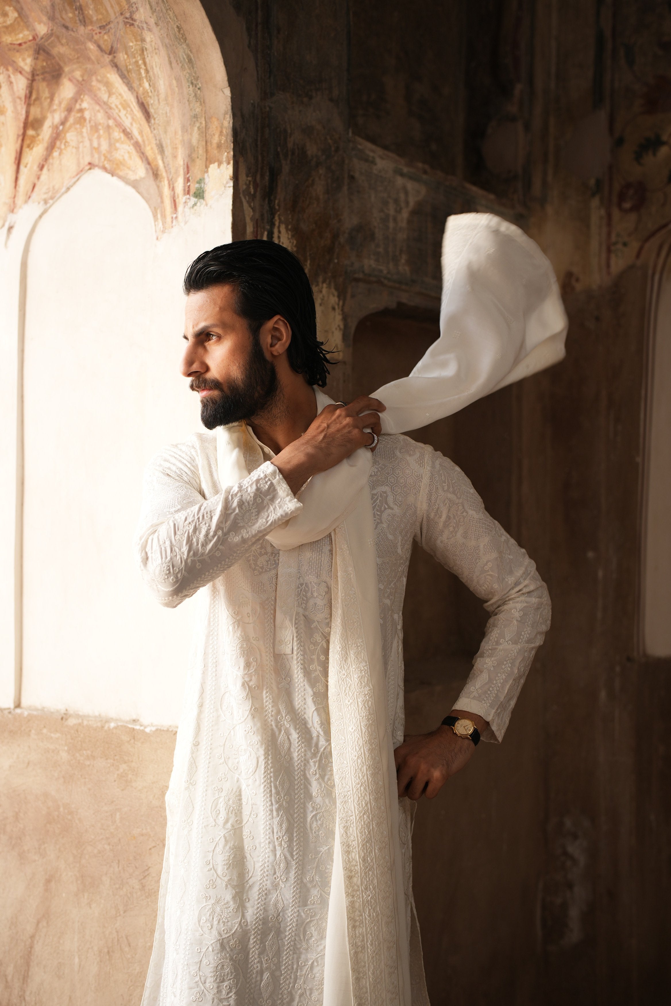 Classic White Edit Kurta Trouser.