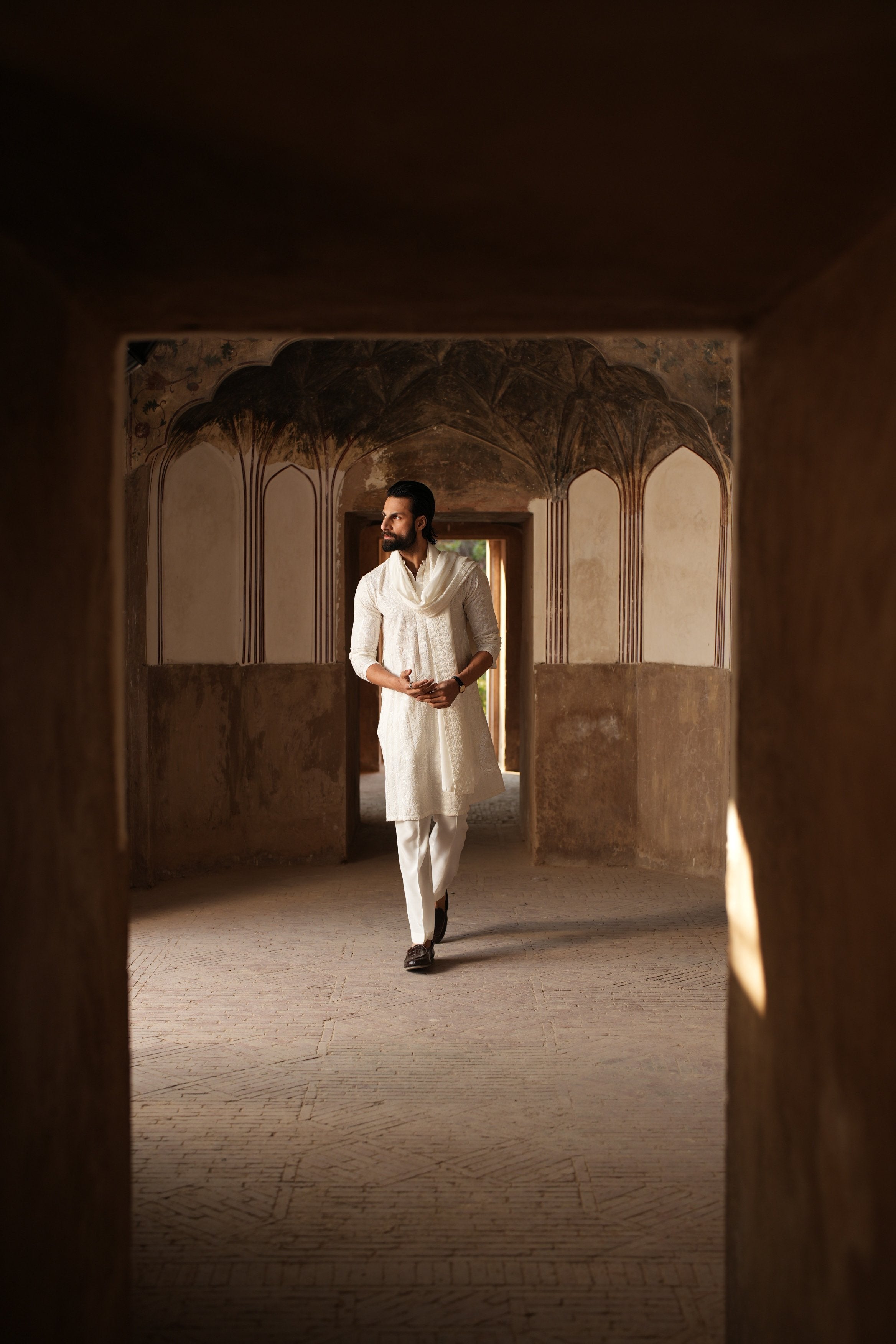 Classic White Edit Kurta Trouser.