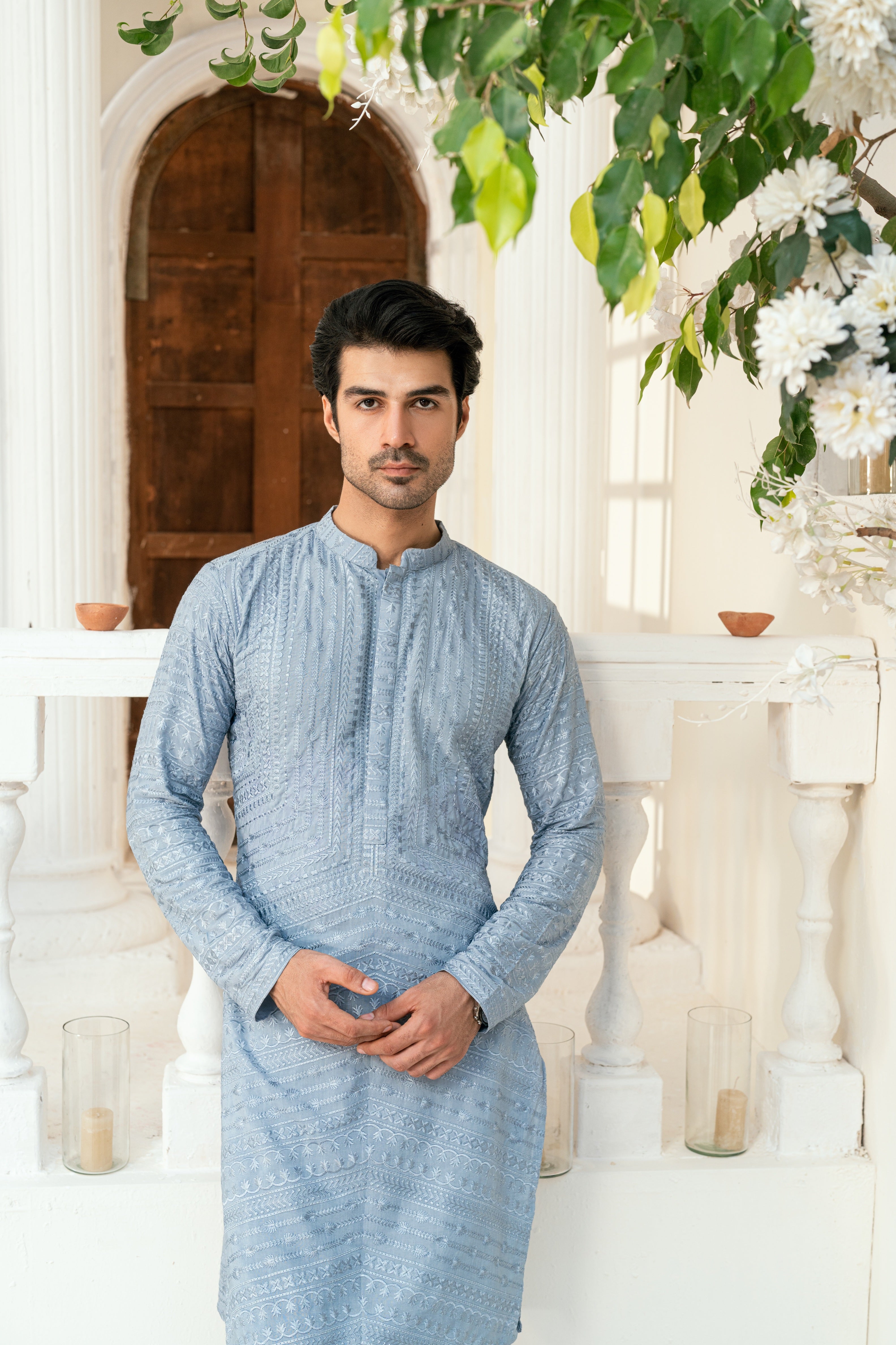 Soft Powder blue Kurta Trouser