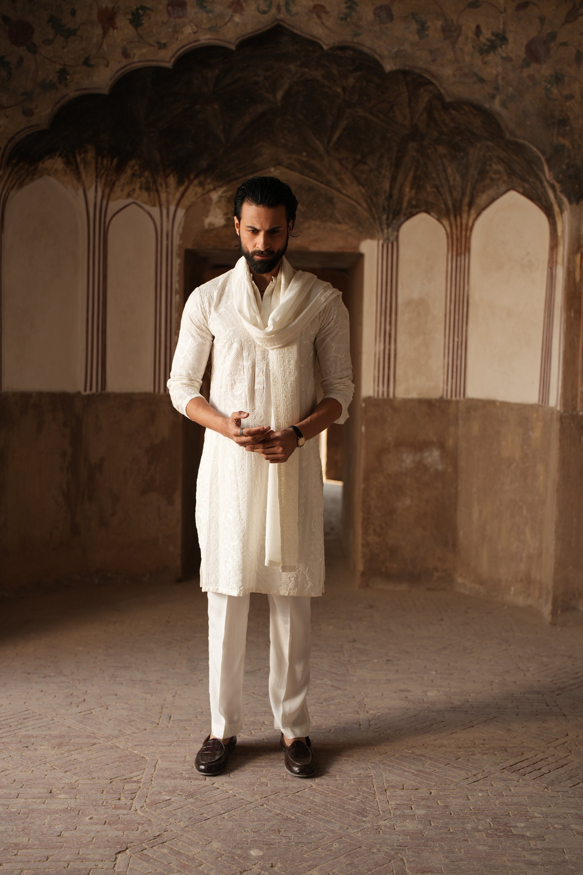 Classic White Edit Kurta Trouser.